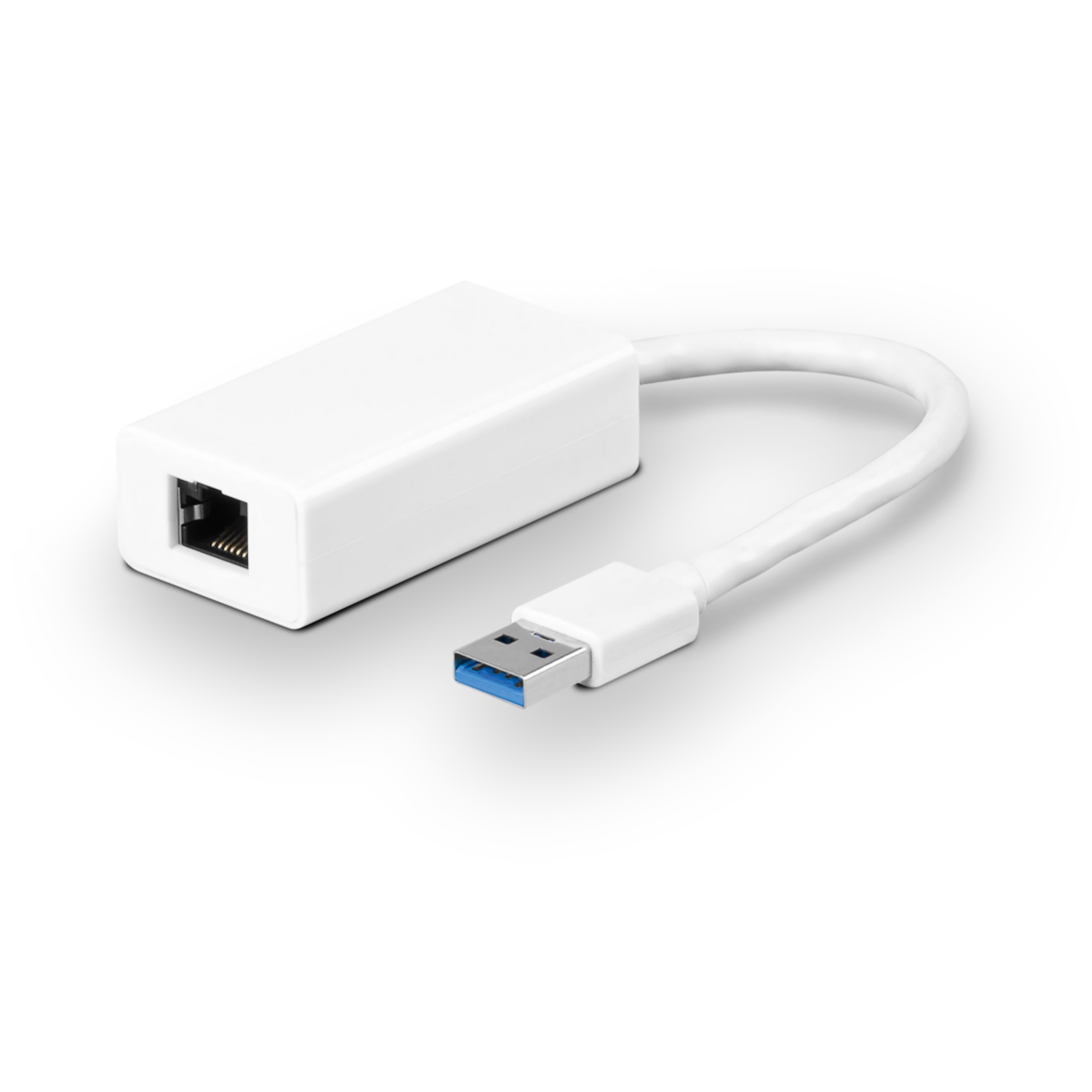 WENTRONIC USB 3.0 zu Gigabit-LAN Adapter, Stromversorgung über USB-Port, Plug & Play