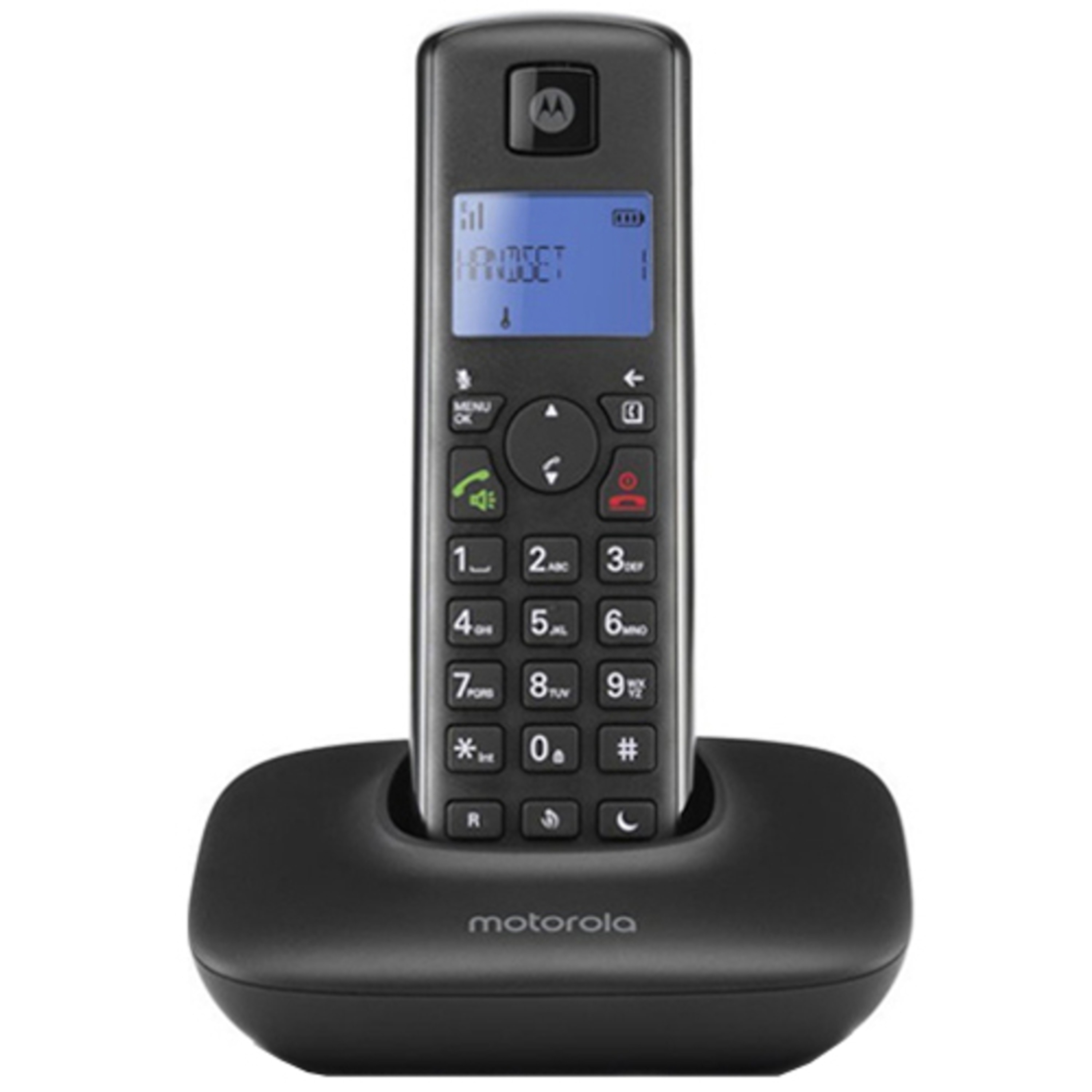 MOTOROLA T401+ Digitales Schnurlostelefon, großes, beleuchtetes Display, Freisprecheinrichtung, Telefonbuch, Wahlwiederholungsspeicher, Tastensperre
