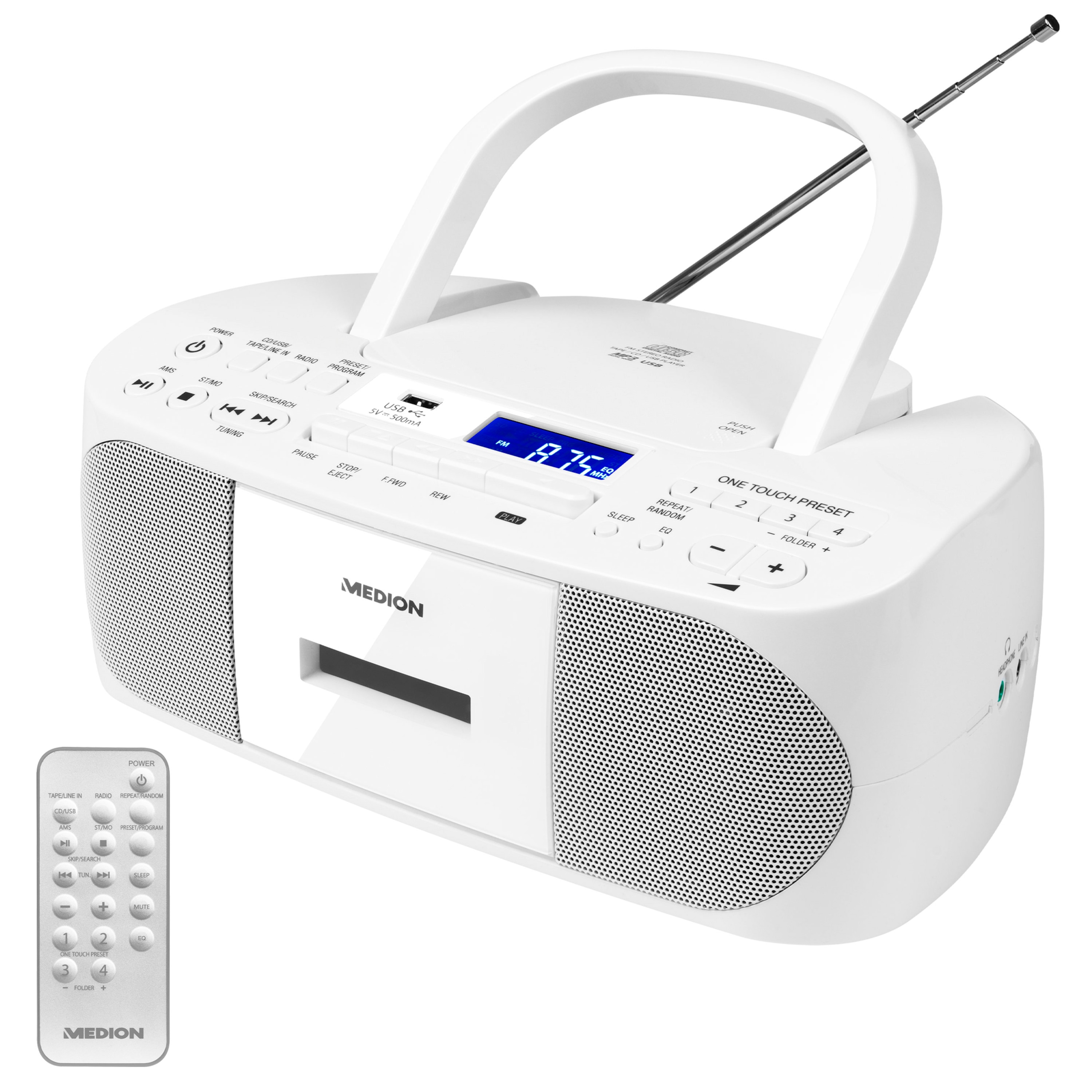 MEDION® LIFE® E64070, CDKassettenRadio mit MP3