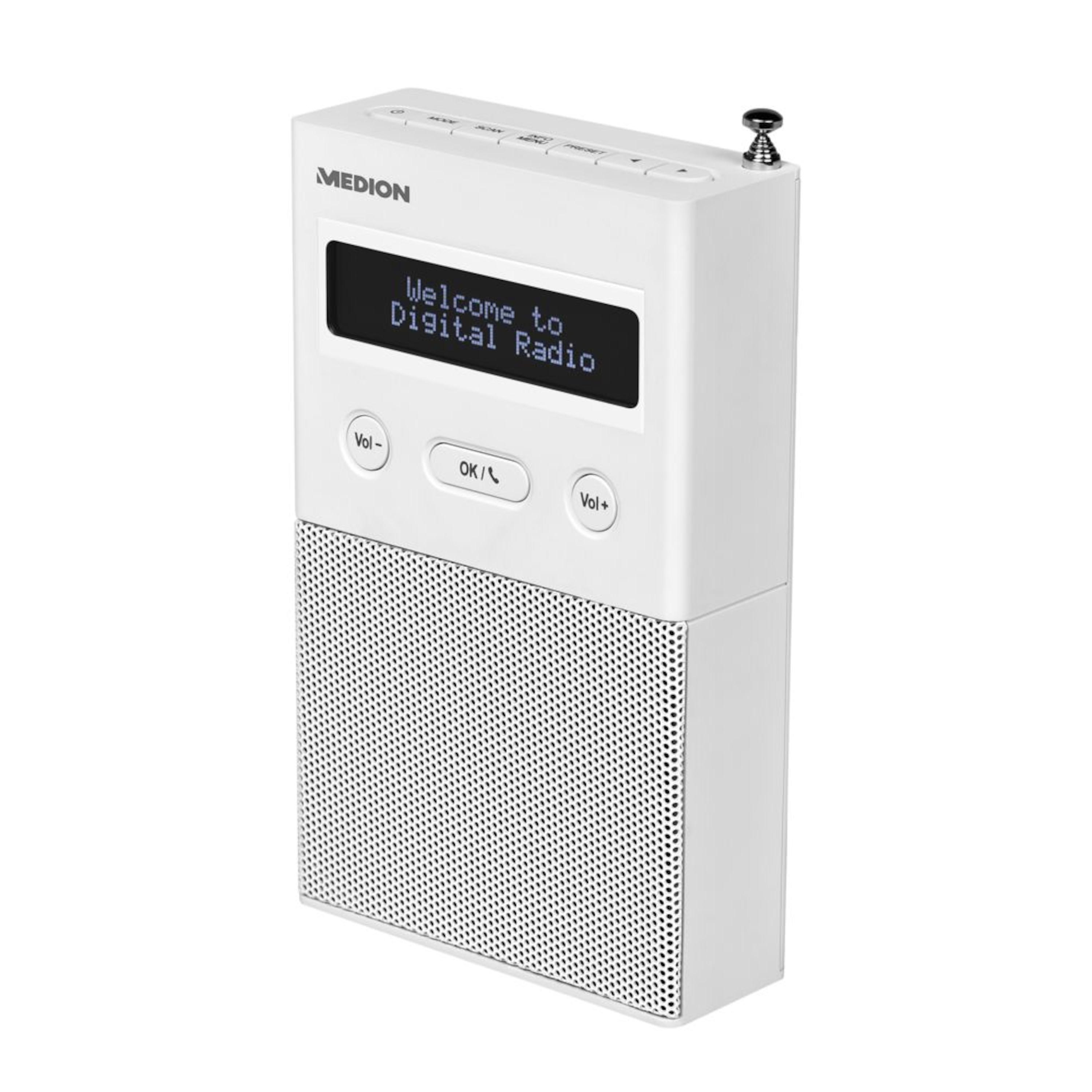 MEDION® LIFE® P65715 DAB+ Steckdosenradio mit Bluetooth®, LC-Display, 2 W RMS, DAB+, PLL-UKW, Radio Data System  (B-Ware)