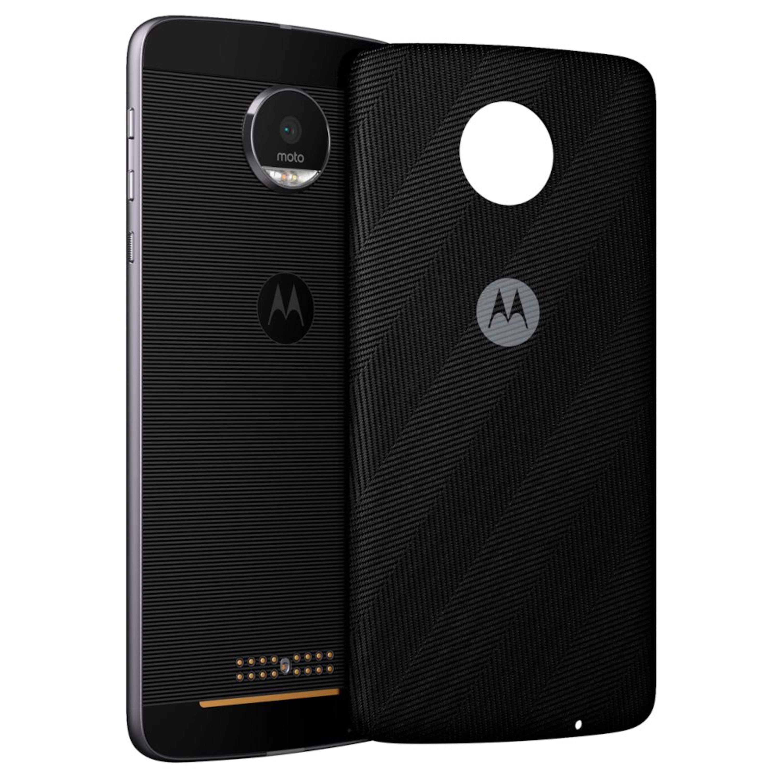 MOTOROLA moto Style Shell Herringbone Nylon Back-Cover, Premium-Materialien, individuell anpasspar, geeignet für alle Smartphones der moto z Familie