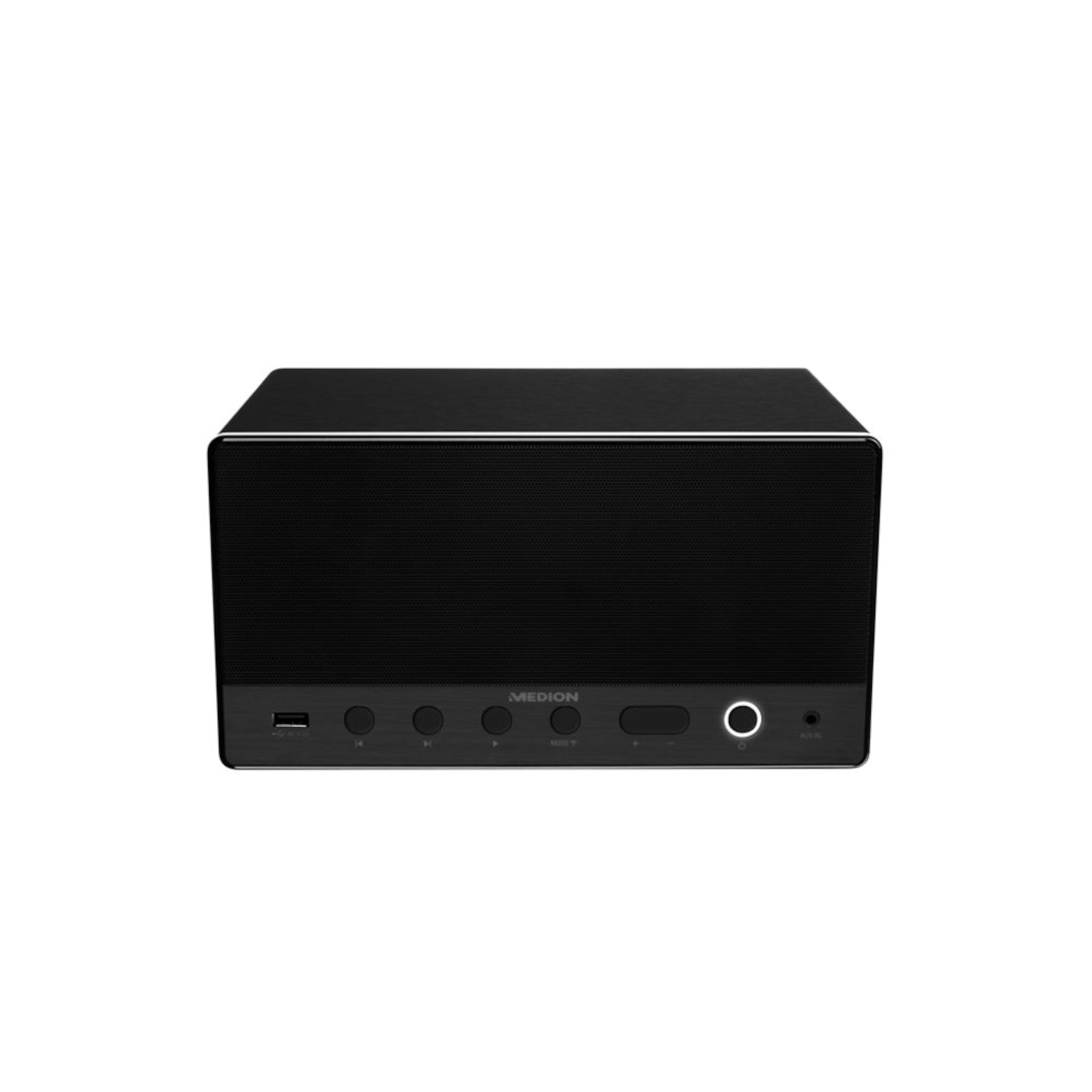 MEDION® LIFE® P61071 Multiroom Lautsprecher mit WLAN, Spotify® Connect kompatibel, DLNA, USB Ladeanschluss, AUX, 2 x 7 W + 15 W RMS  (B-Ware)