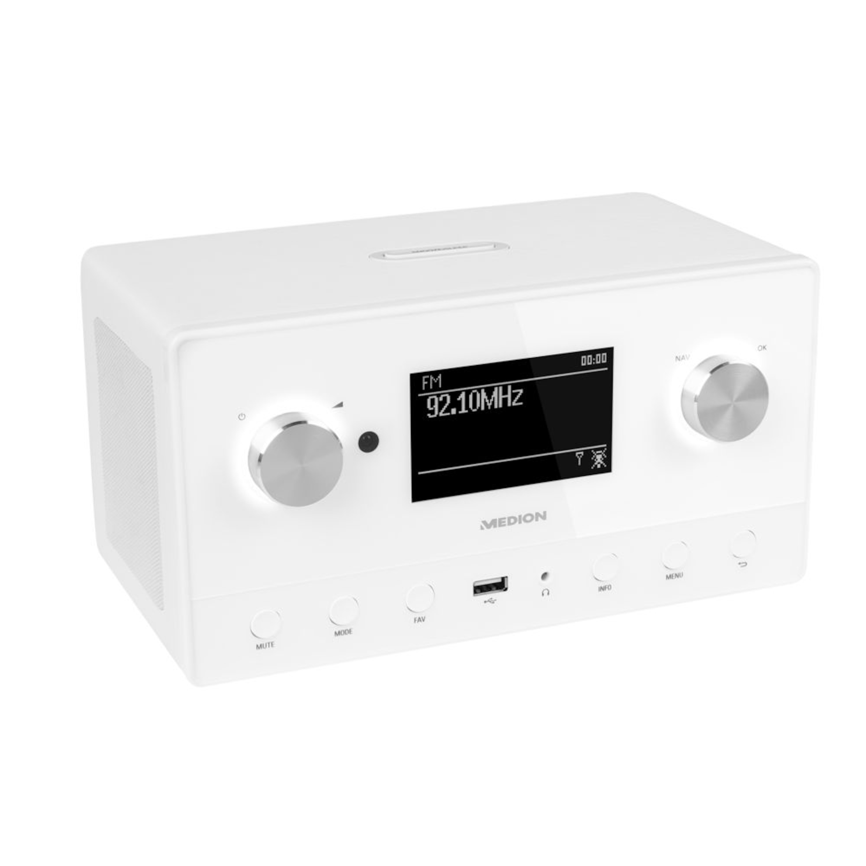 MEDION® LIFE® P85066 Stereo Internetradio, 8,9 cm (3,5'') LC-Display, DAB+, UKW, Radio Data System, Spotify®, Multiroom-Funktion