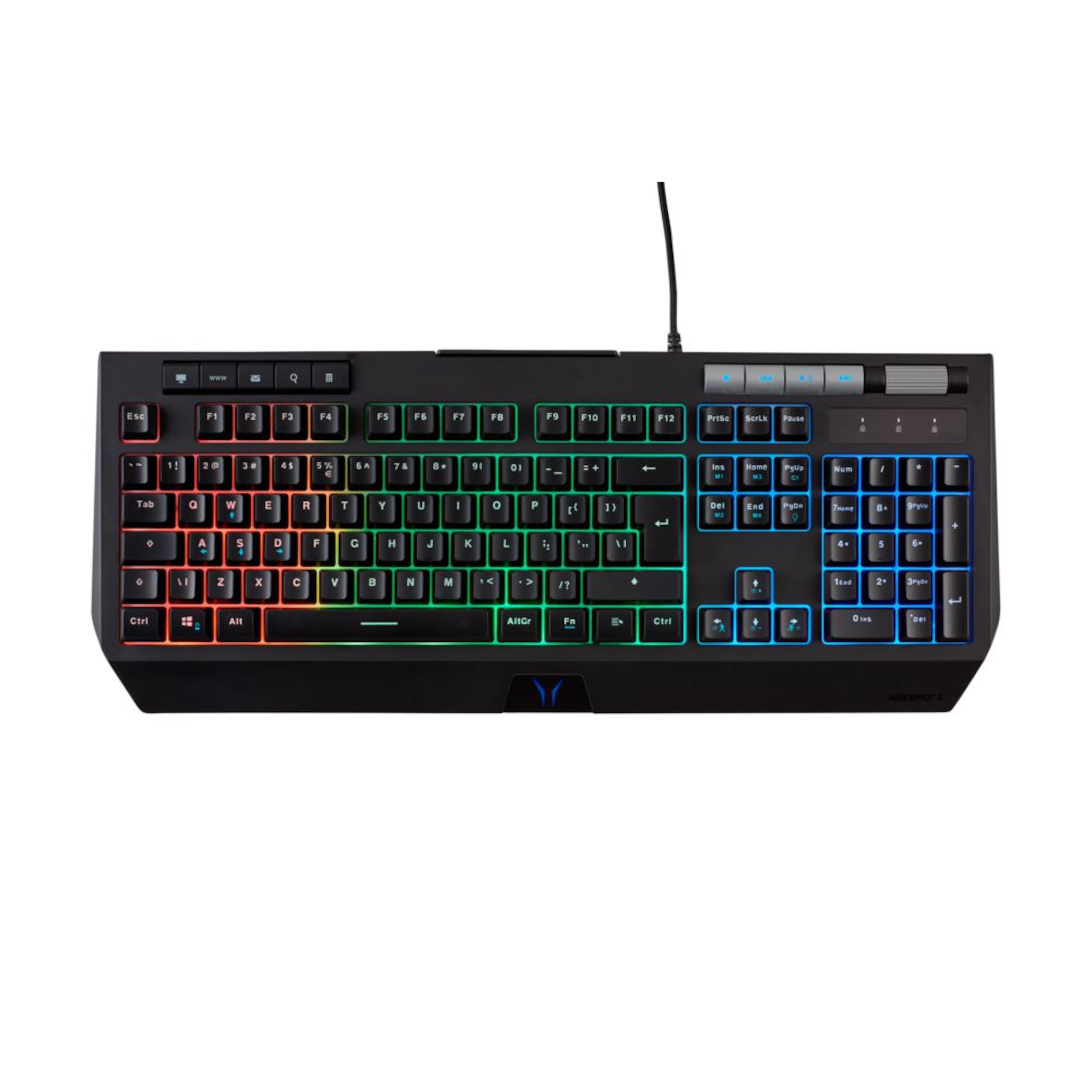 ERAZER® x81600 Gamingtoetsenbord | RGB achtergrondverlichting | Hoogwaardige toetsenbordbehuizing | Anti-ghostingtoetsen