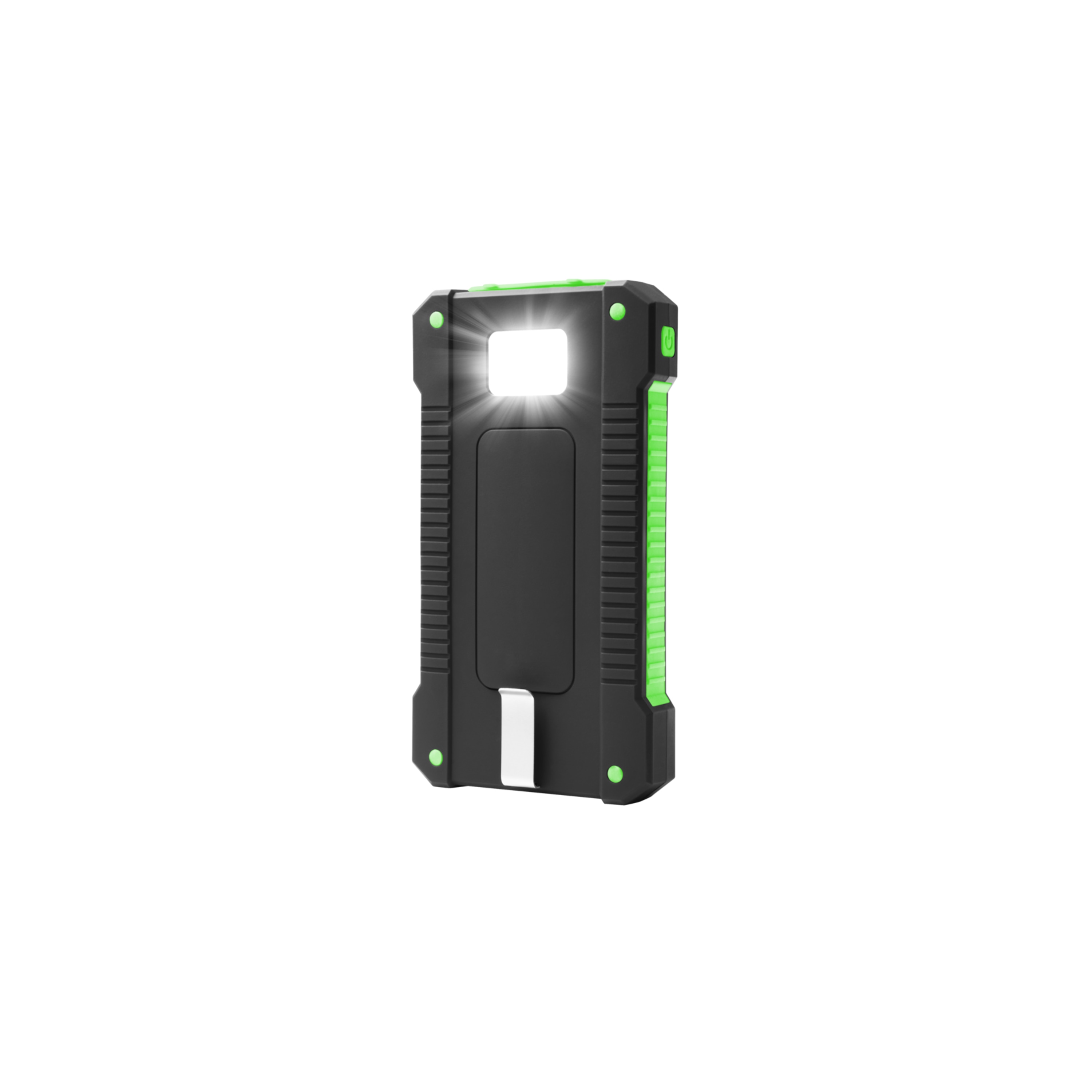MEDION® LIFE® S74072 Solar Powerbank, stromsparend und umweltbewusst, 2 x USB-Ladeausgang, integrierte Taschenlampe, 8.000 mAh Akku, Status-LEDs, ideal für Camping und auf Reisen