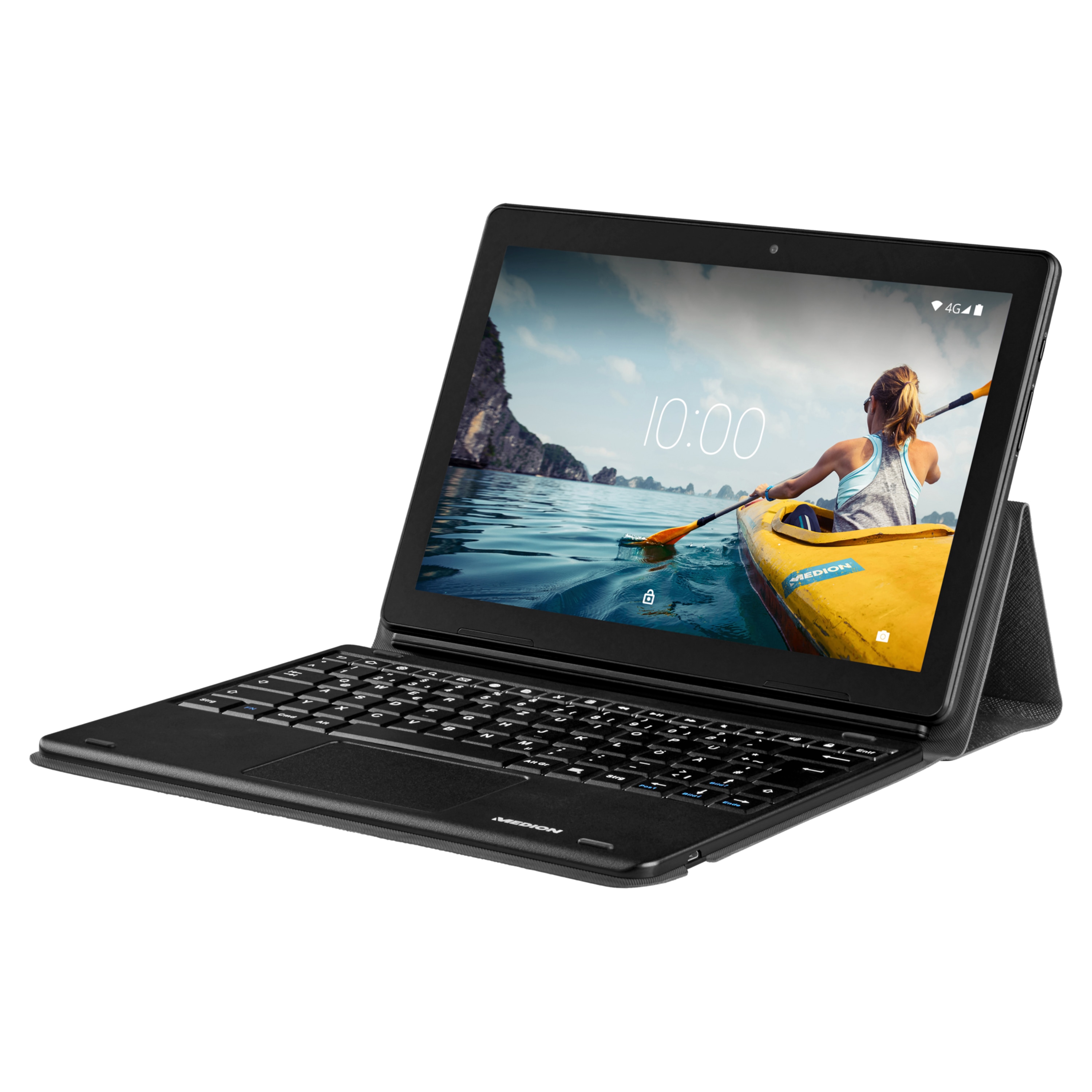 MEDION® LIFETAB® E10714 Tablet, 25,5 cm (10“) Full HD Display, Android™ 10, 64 GB Speicher, 3 GB RAM, Quad Core Prozessor, MEDION Keyboard Dock