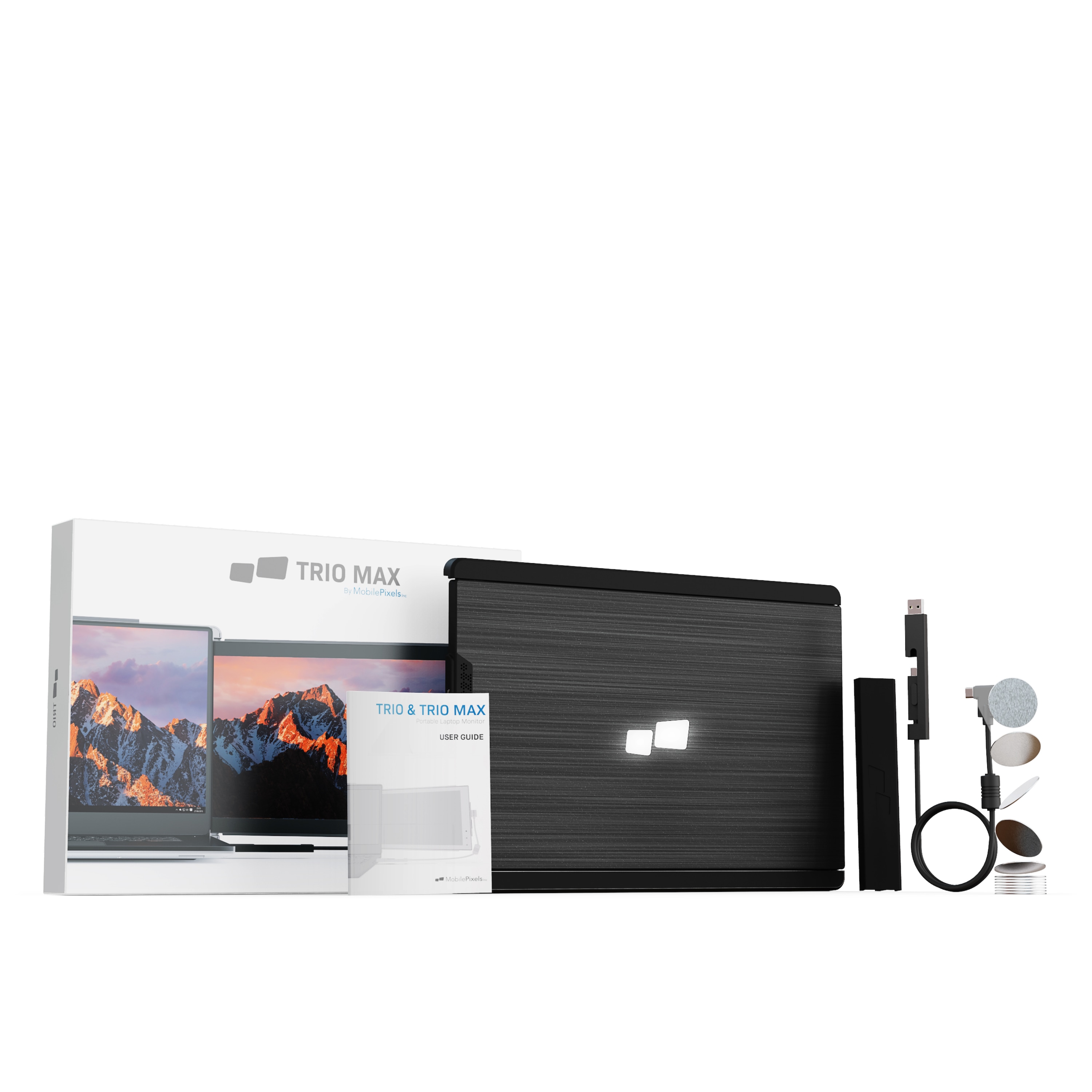 TELESTAR Mobile Pixels TRIO Max, 35,6 cm (14'') Full HD tragbarer Dual-Screen-Laptop-Monitor, IPS-Display