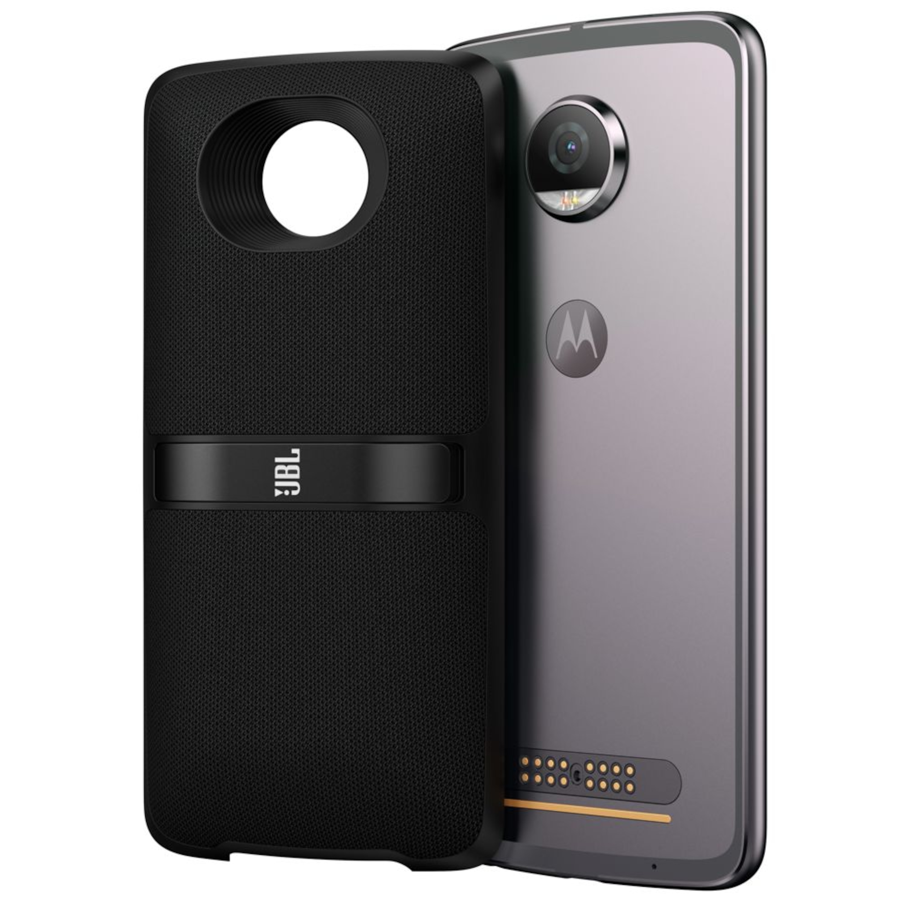 ECOM_MotoModsSoundboost2 MotoZ2Play_BlkDv LunarGrayDv_OffsetCombo