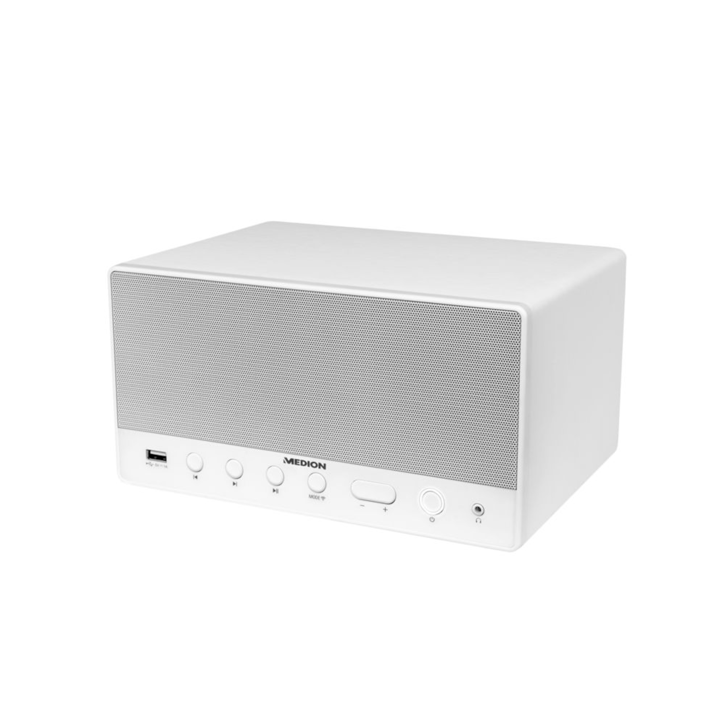 MEDION® Sparpaket - 2 x MEDION® LIFE® P61071 Multiroom Lautsprecher mit WLAN, Spotify Connect kompatibel, DLNA, USB Ladeanschluss, AUX-In, 2 x 7 Watt + 15 Watt RMS