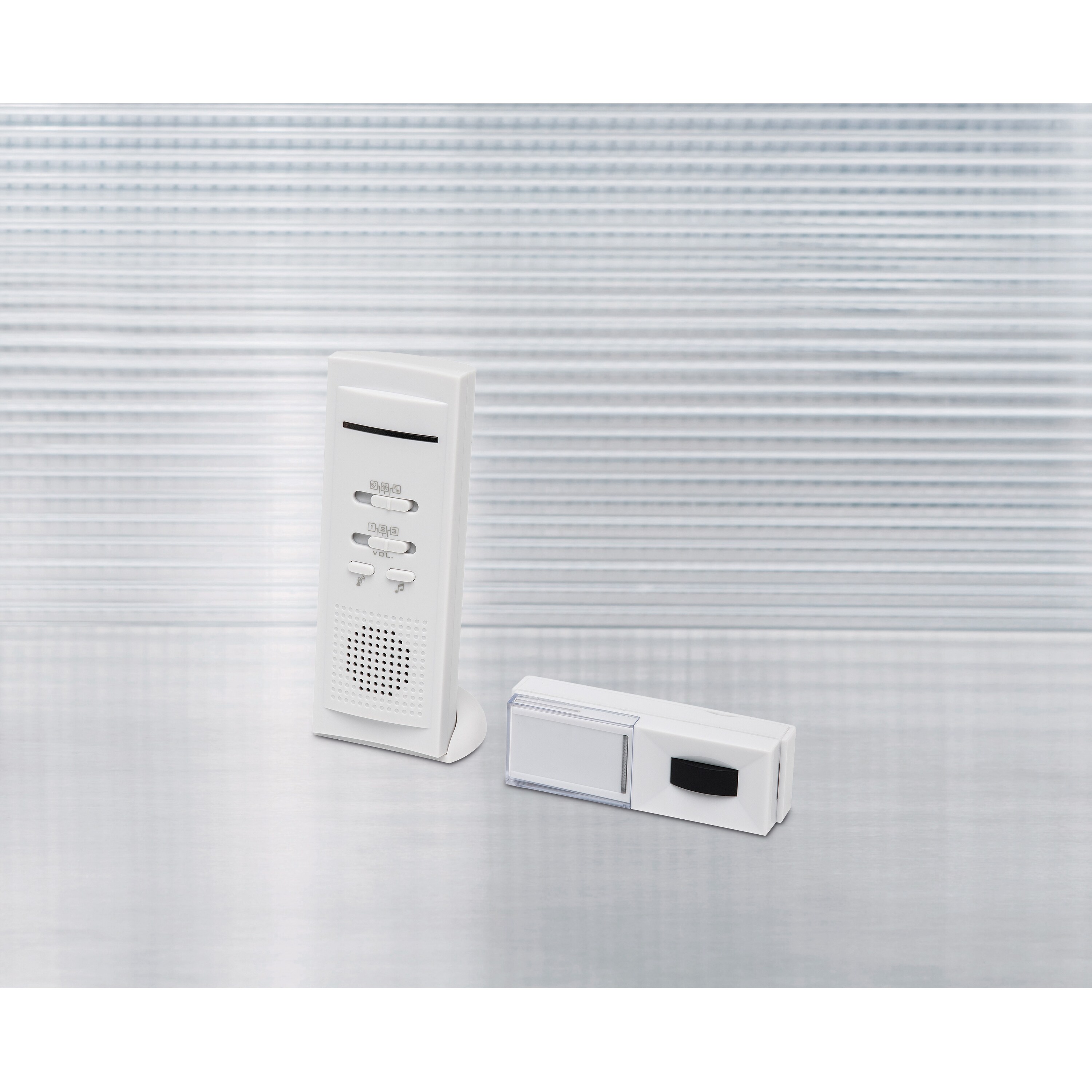 MEDION® Funktürklingel MD 16179, 16 verschiedene Töne, LED-Kontrollanzeige, spritzwassergeschützt, Selbstlernfunktion, bis max. 100 m Reichweite