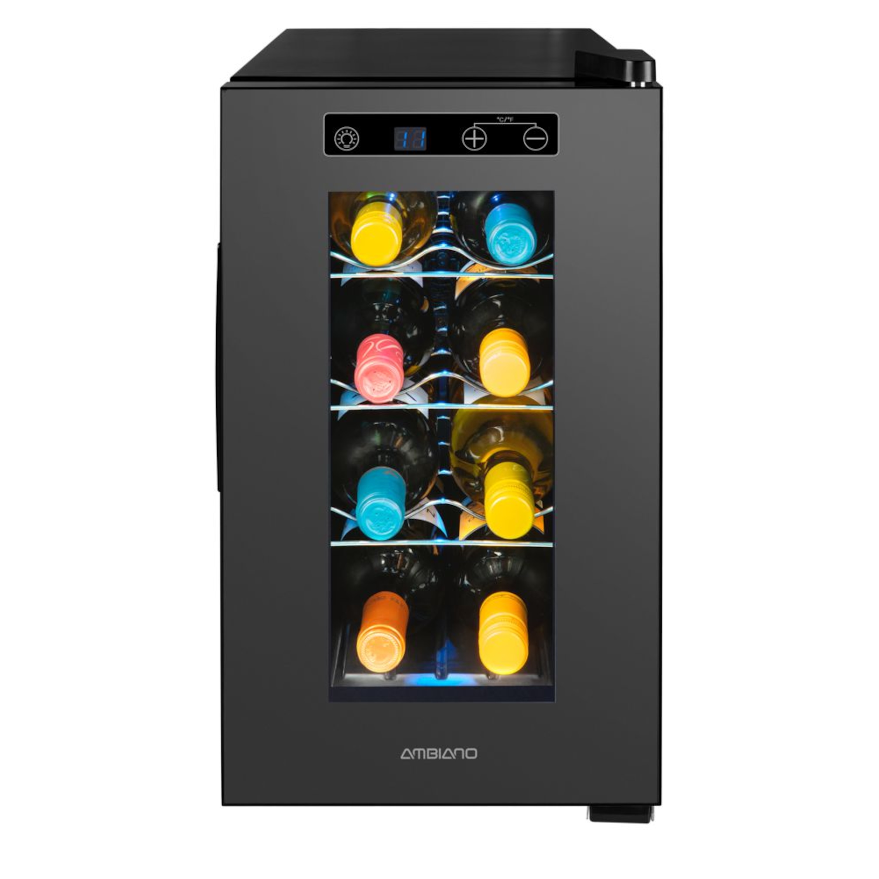 ECOM_MEDION_HW_MD37430_Weinkuehlschrank_Front_mit_Flaschen