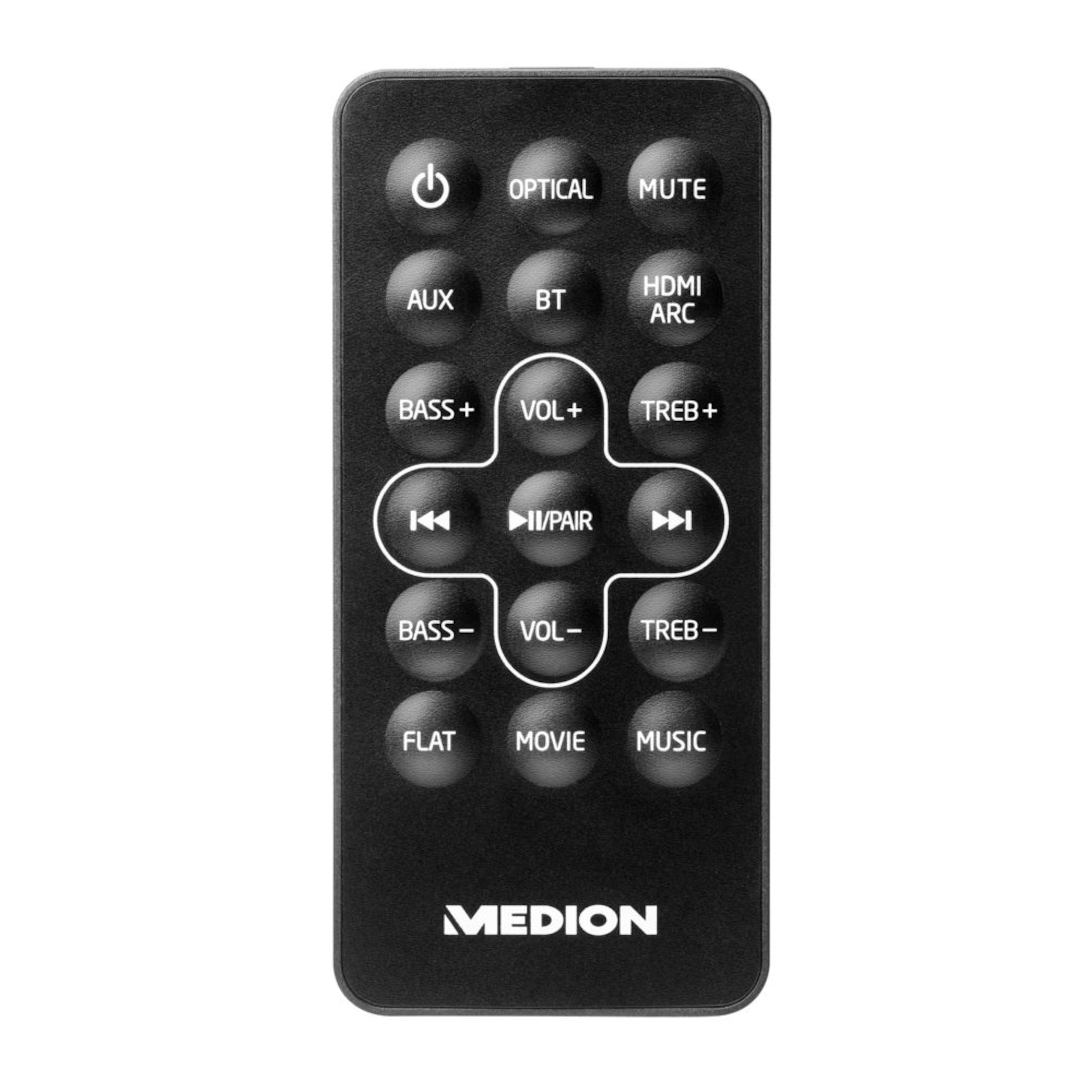 MEDION® LIFE® P61202 TV-Soundbar mit Bluetooth®, NFC, Bluetooth® 4.2, 3 Soundeinstellungen, seperate Bass- und Höhenregelung, optischer Eingang