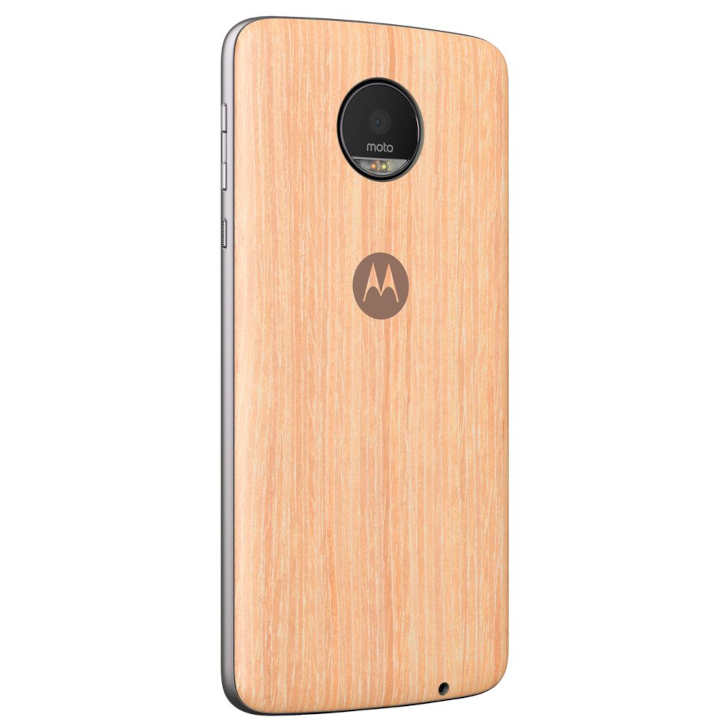 MOTOROLA moto Style Washed Oak Wood Back-Cover, Premium-Materialien, individuell anpasspar, geeignet für alle Smartphones der moto z Familie