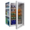 MEDION® Getränkekühlschrank MD 37483, 115 L Fassungsvermögen, 120 Dosen à 0,5 L, LED Innenbeleuchtung, Temperaturbereich 0-10 °C  (B-Ware)