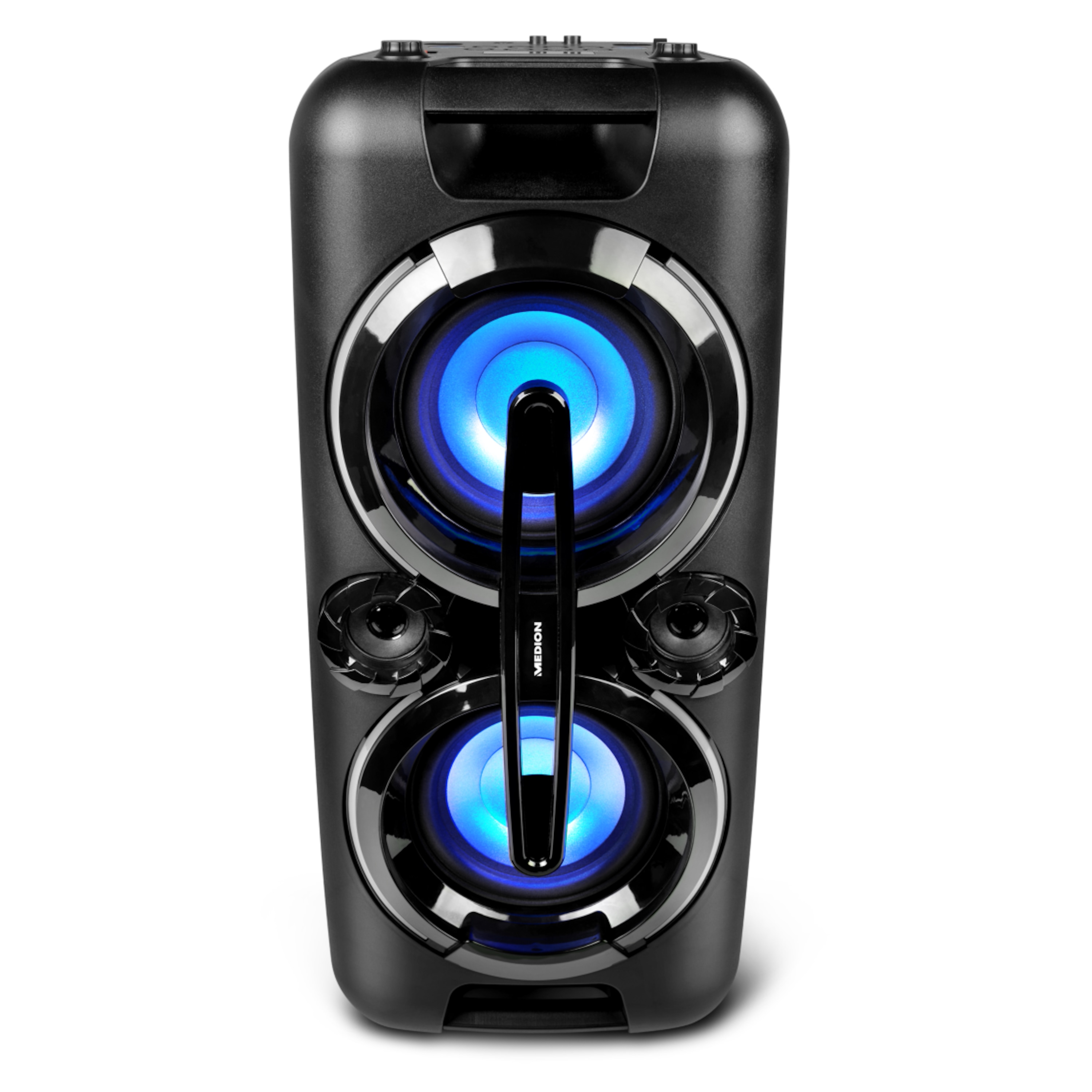 MEDION® LIFE® P67013 Bluetooth® Partylautsprecher, farbige LED-Lichter, kraftvolle Bässe, 2 x 220 W max. Ausgangsleistung  (B-Ware)