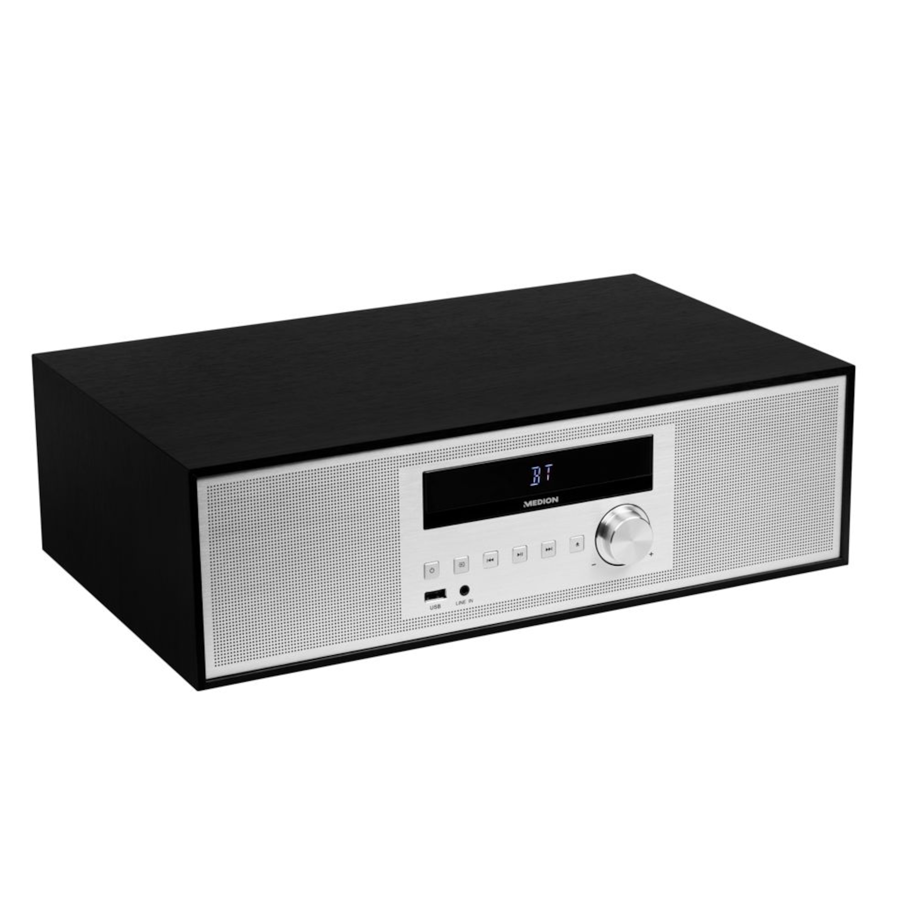 MEDION® LIFE® P64301 2.0 All-in-One Micro-Audio-System mit CD-Player, Bluetooth®, PLL-UKW Stereo-Radio, MP3 kompatibel, 2 x 15 W RMS
