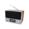 MEDION® LIFE® DAB+/UKW Uhrenradio E66462 im Retro-Design, 2 x 20 Watt max. Musikausgangsleistung (2 x 2 Watt RMS), USB-Ladeanschluss, Radio Data System  (B-Ware)