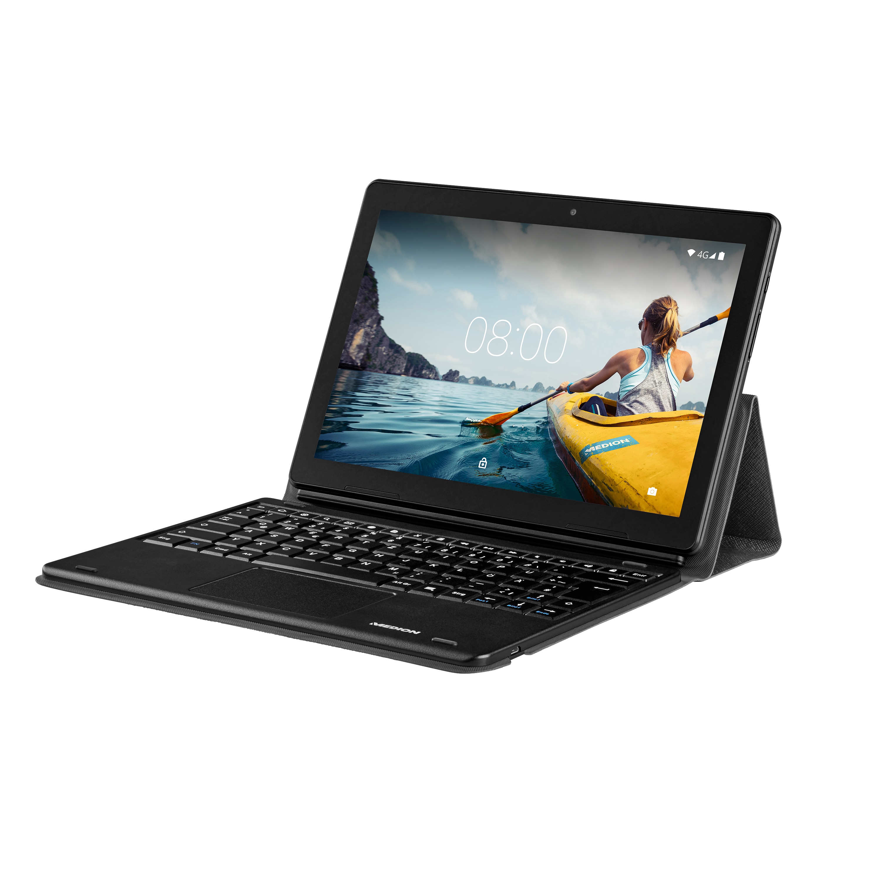 MEDION® MD 61763 Tablet Tastatur Dock, microUSB-Anschluss, inkl. Schutzhülle, für E1060X, E1070X, E1071X