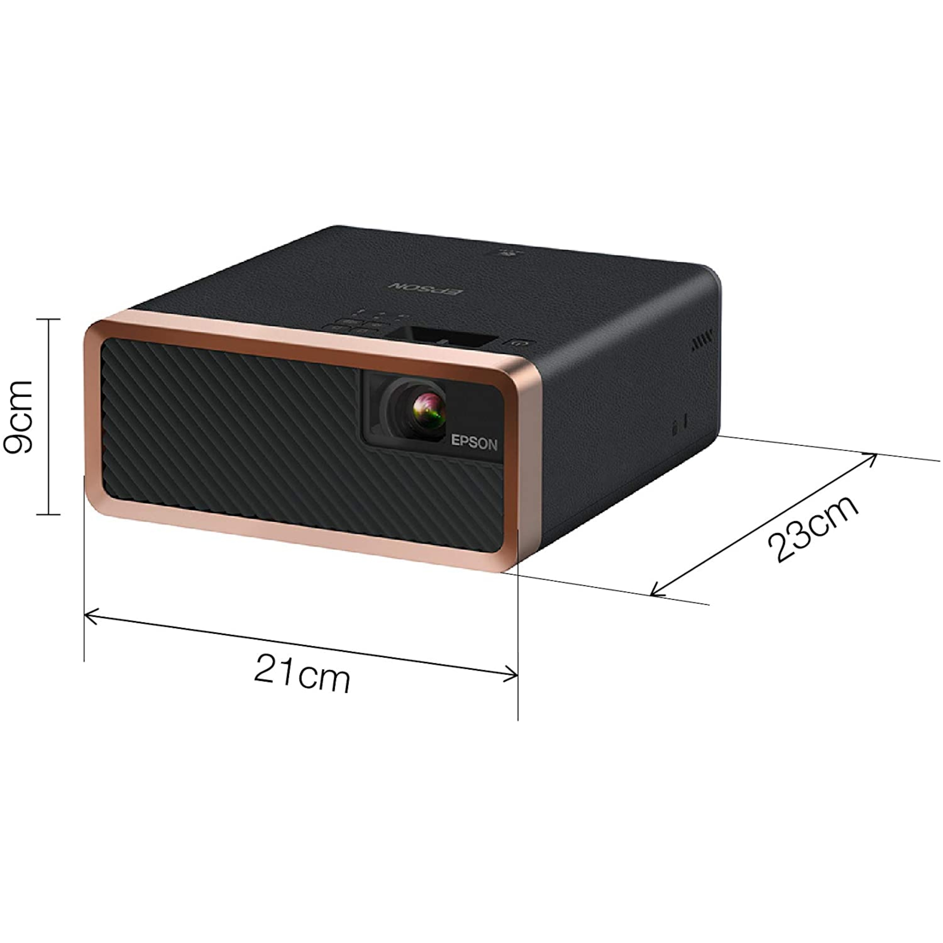 EPSON Beamer EF 100b, tragbar und ansprechend, 3LCD-Technologie, RGB-Flüssigkristallverschluss, 150-Zoll-Projektion an Wand oder Decke, langlebige Laserlichtquelle, Streaming