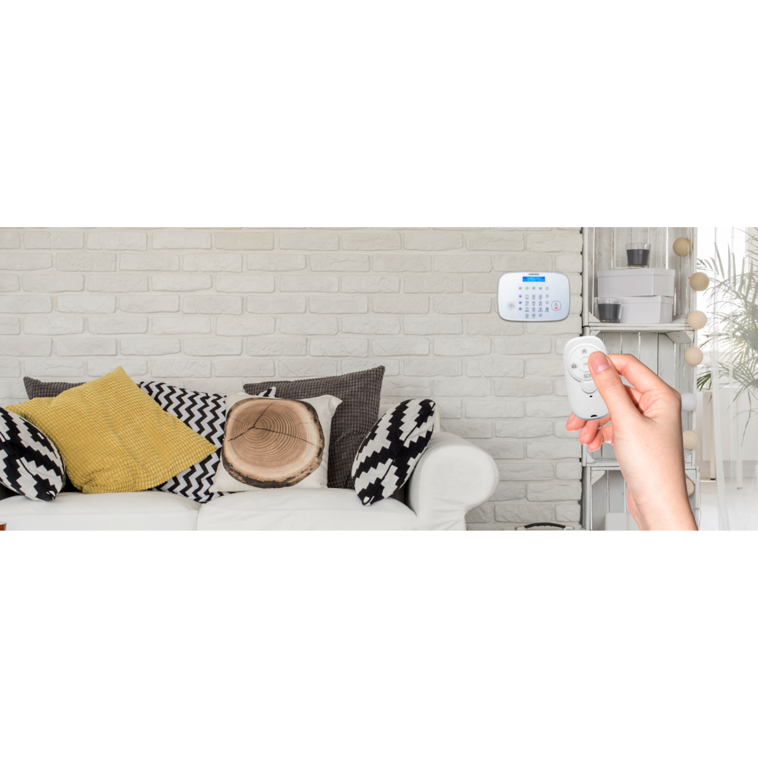 MEDION® Smart Home Sparpaket - 2 x Fernbedienung Alarmsystem P85713, Smart Home, Steuerung des Alarmsystems, SOS-Taste, Tastensperrfunktion