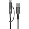 GOOBAY USB 2.0 Kabel USB-C™ auf Micro-B 2.0, zum Laden und Synchronisieren, unterstützt Ausgangstrom von bis zu 2100 mAh