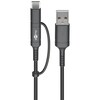 GOOBAY Câble USB 2.0 USB-C ™ vers Micro-B 2.0, pour le chargement et la synchronisation, prend en charge un courant de sortie jusqu'à 2100 mAh