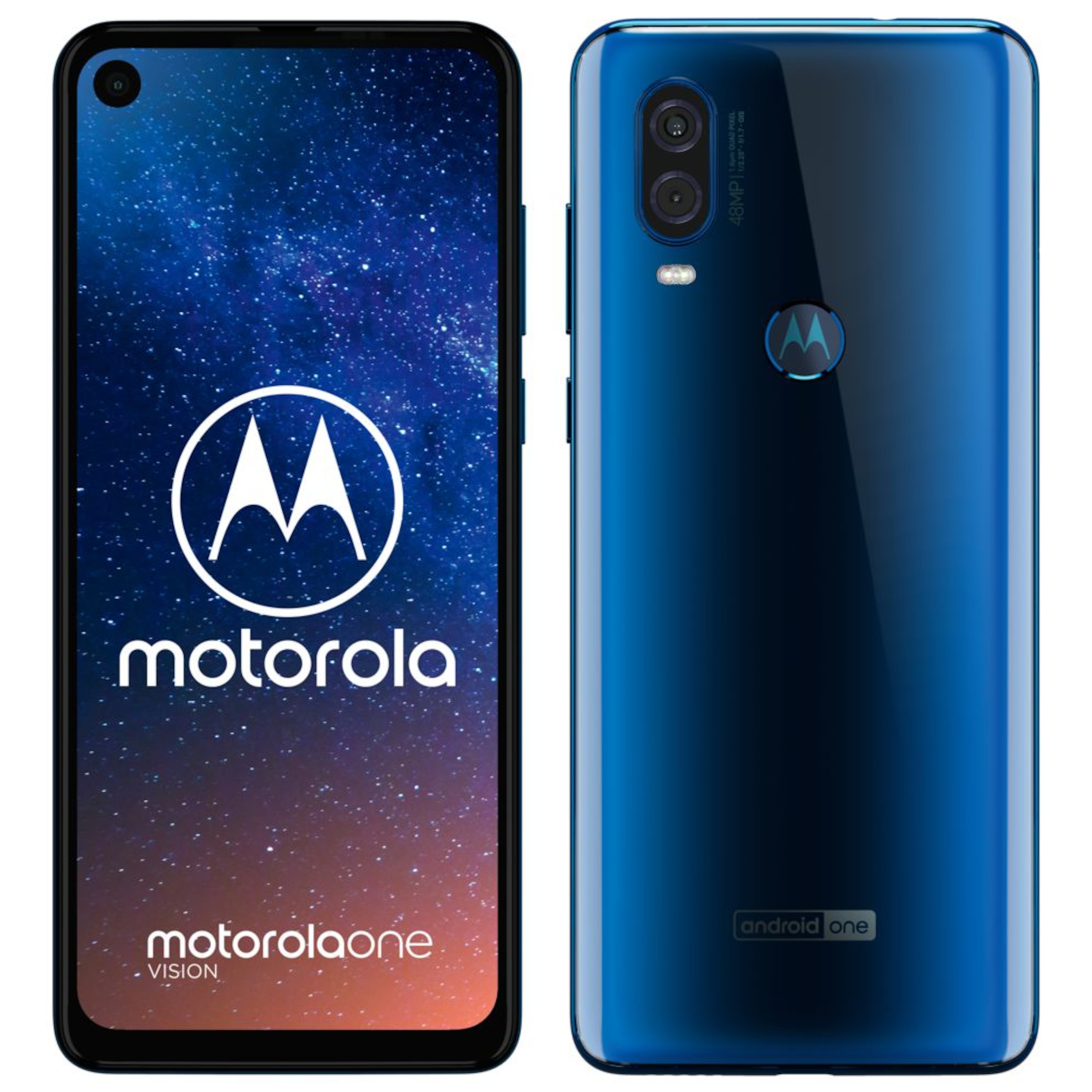 MOTOROLA One Vision Smartphone, 16 cm (6,3") Full HD+ Display, Android™ 9, 128 GB Speicher, Octa-Core-Prozessor, Dual-SIM, LTE, inkl. MOTOROLA Escape Bluetooth® Kopfhörer