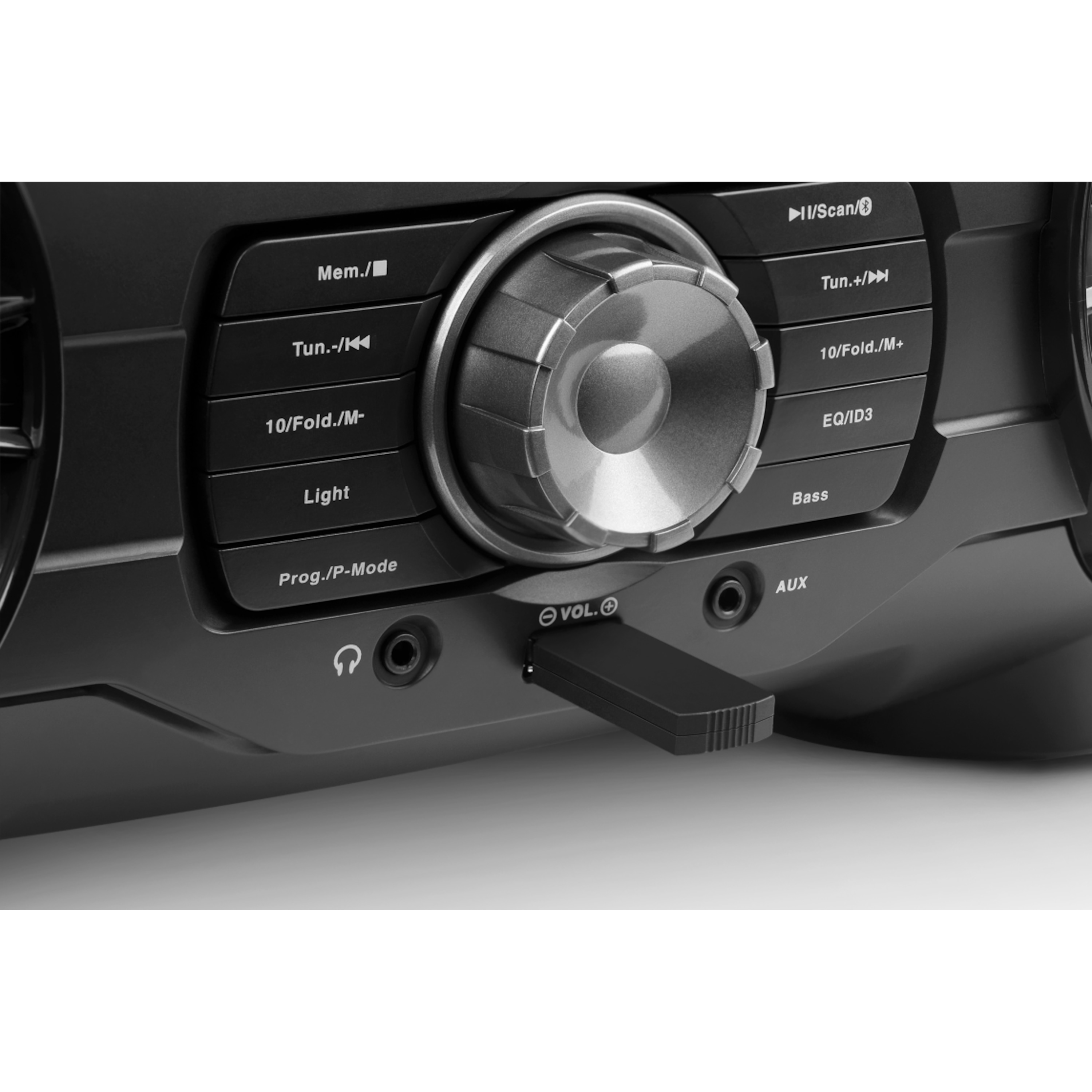 MEDION® LIFE® P65104 Mobiles Bluetooth-Stereo-Soundsystem mit wechselnden, farbigen Lichteffekten, CD-Player, USB Anschluss, 2 x 12,5 Watt RMS  (B-Ware)
