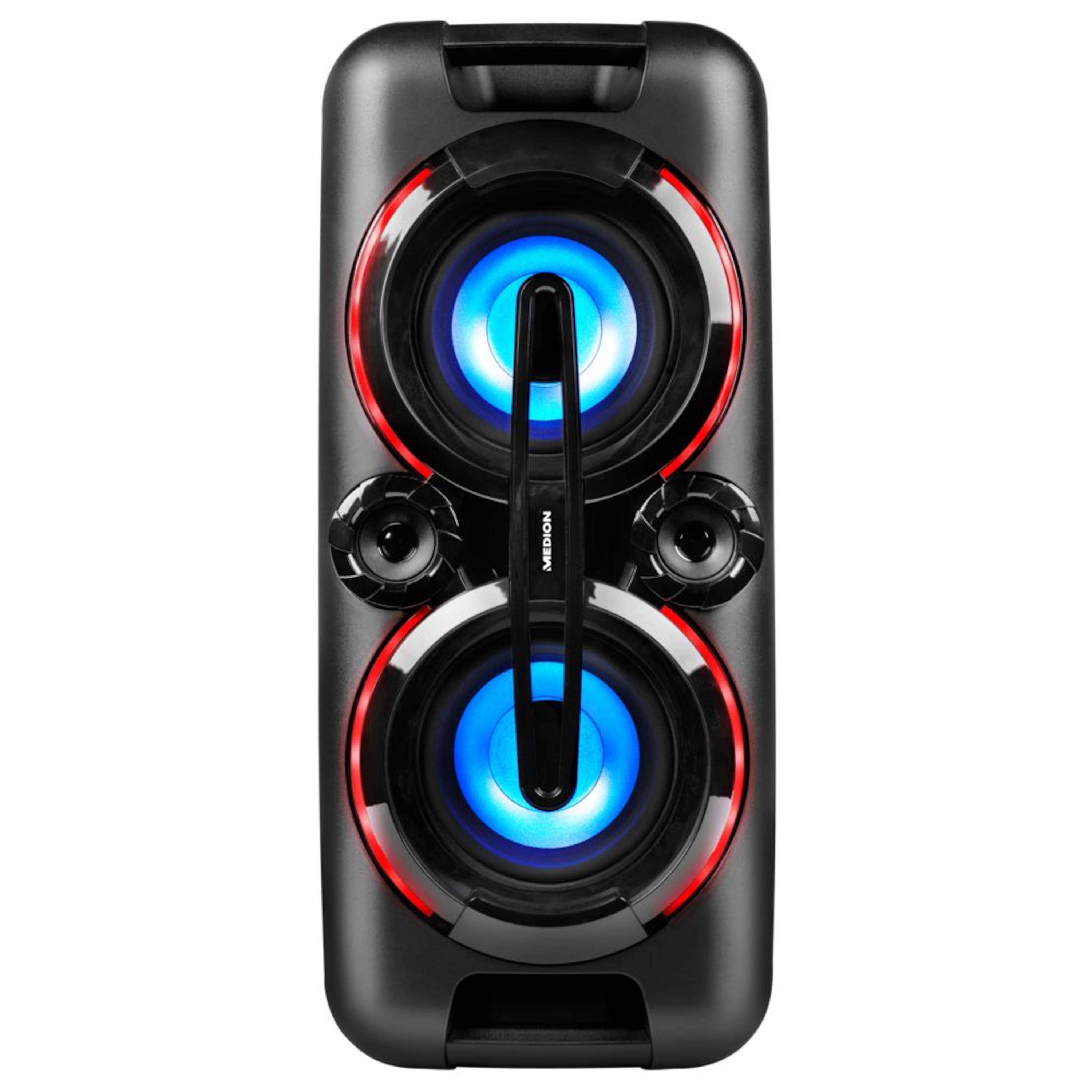 MEDION® LIFE® P67013 Bluetooth® Partylautsprecher, farbige LED-Lichter, kraftvolle Bässe, 2 x 220 W max. Ausgangsleistung