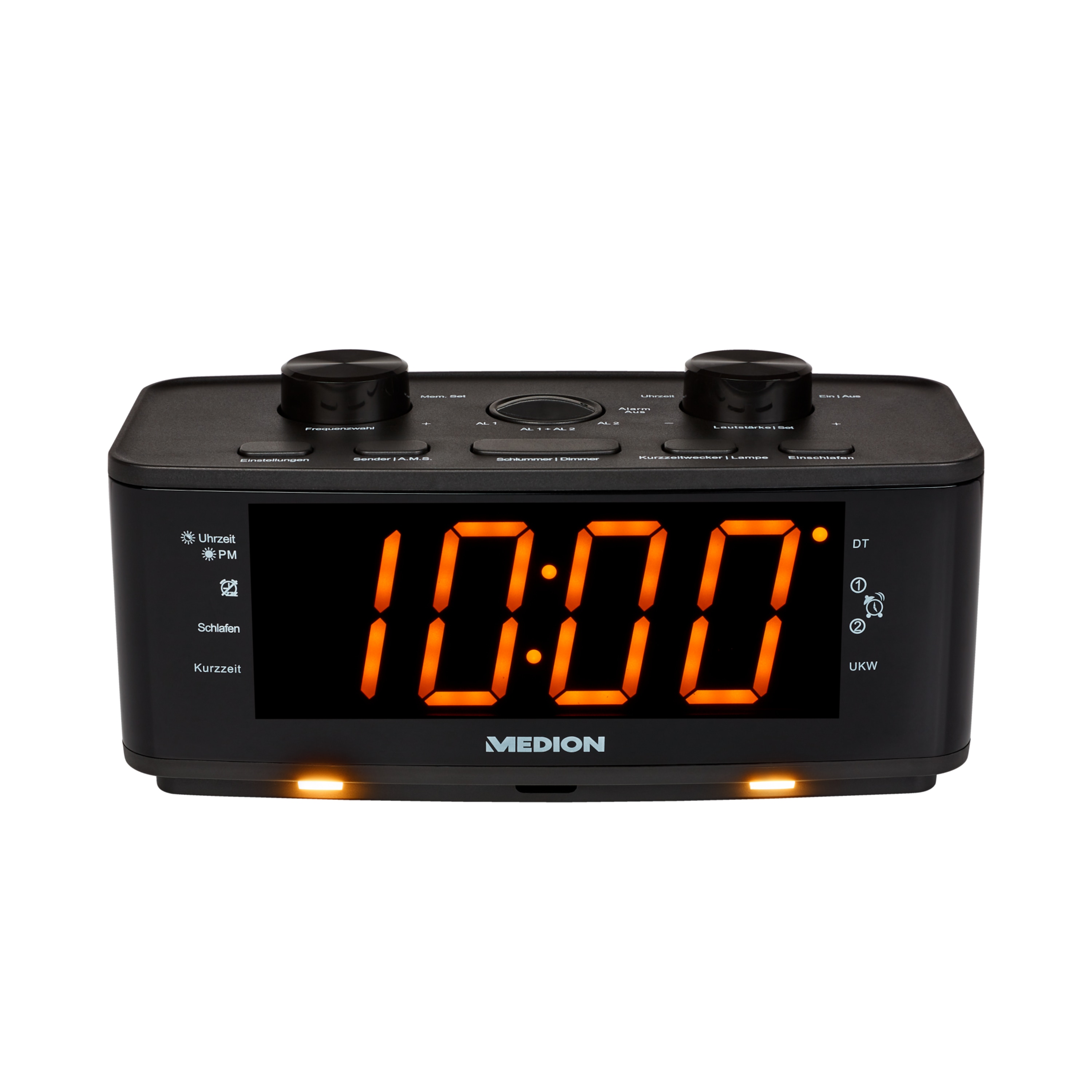 MEDION® LIFE® P66172 Uhrenradio, großes 4,57 cm (1,8'') LED-Display, PLL-UKW Radio, 20 Senderspeicher, USB Ladeanschluss, LED-Nachtlicht, benutzerfreundliche Bedienelemente  (B-Ware)