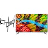 MEDION® LIFE® P16502 TV, 163,8 cm (65'') Ultra HD Fernseher, inkl. schwenkbarer Wandhalterung - ARTIKELSET