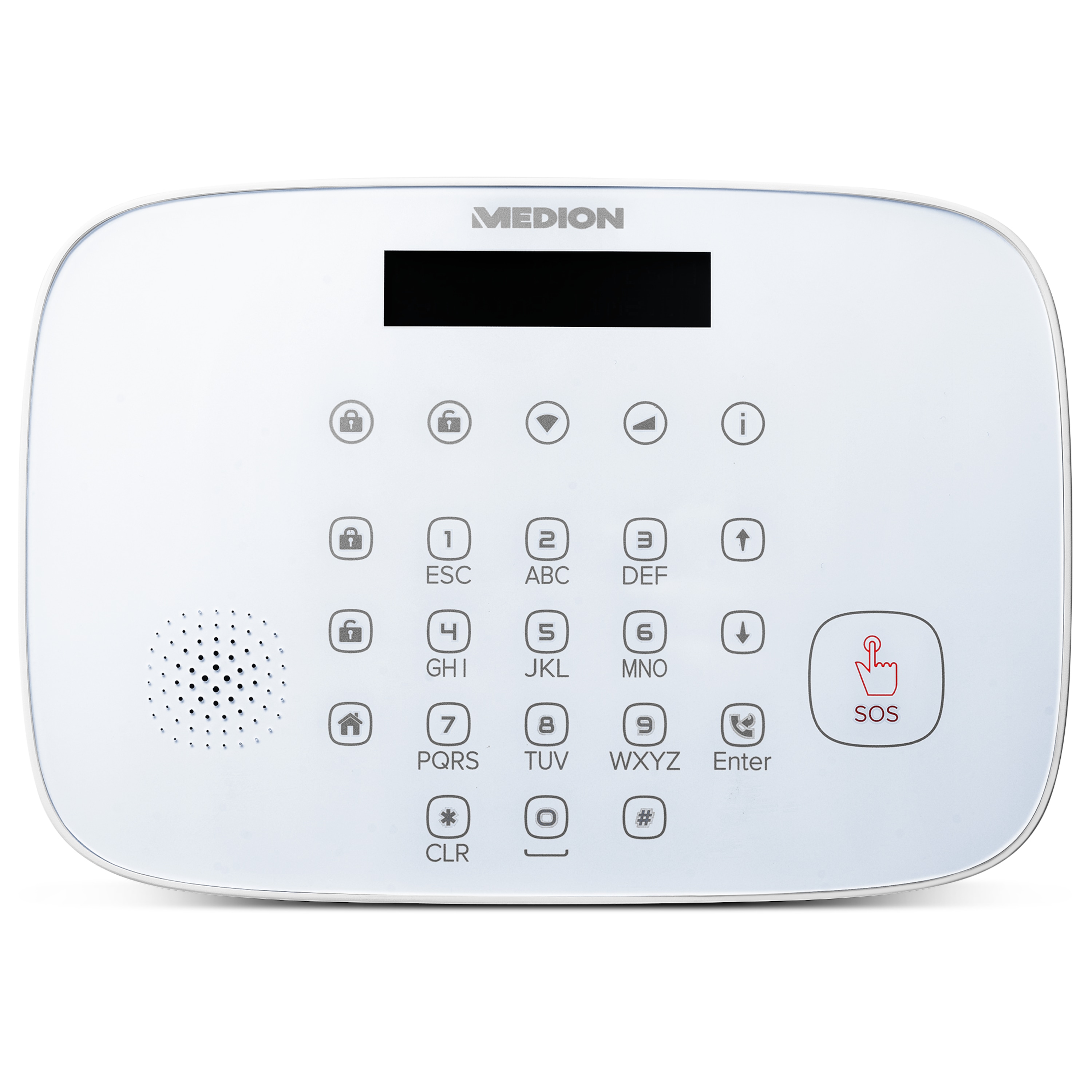 MEDION® Smart Home Alarmsystem Zentrale P85732, Zuverlässige Sicherheit im Haus, Echtzeit Benachrichtigung, Datentransfer via Mobilfunk & WLAN