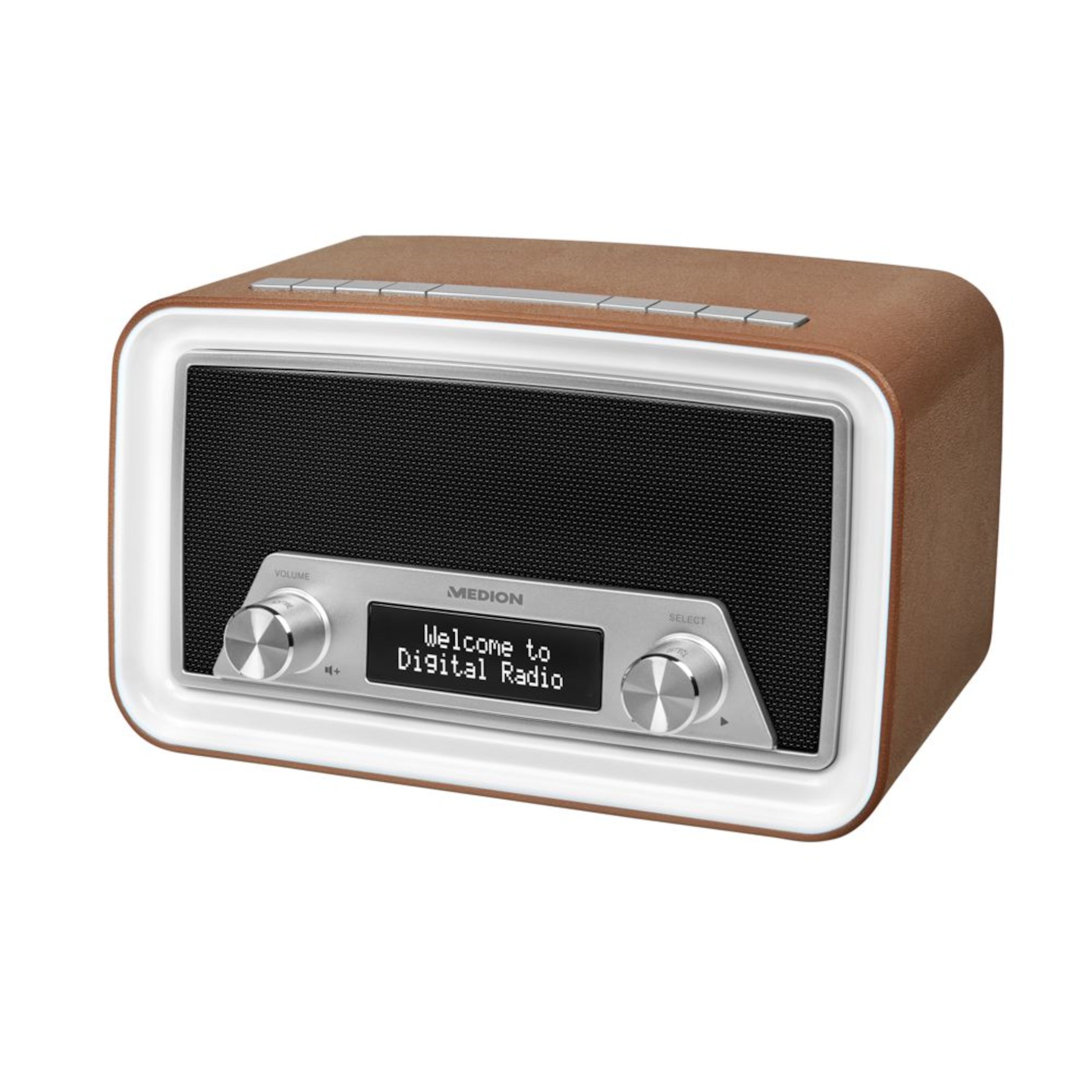 MEDION® E66366 DAB+/PLL-UKW Radio im Retro-Look, Dot-Matrix-Display, 20 Senderspeicher,   (B-Ware)