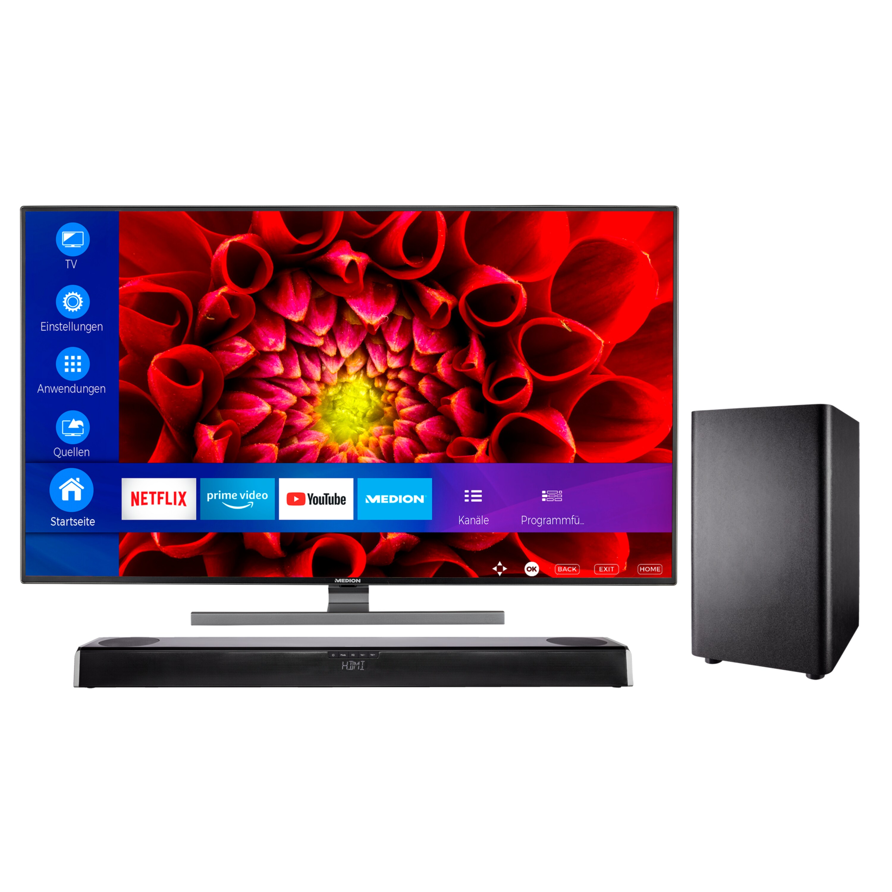 Medion Life Dolby Atmos Soundbar S61388 Test MEDION® LIFE® S14310 108 cm (43'') Ultra HD Smart-TV + S61388 Dolby