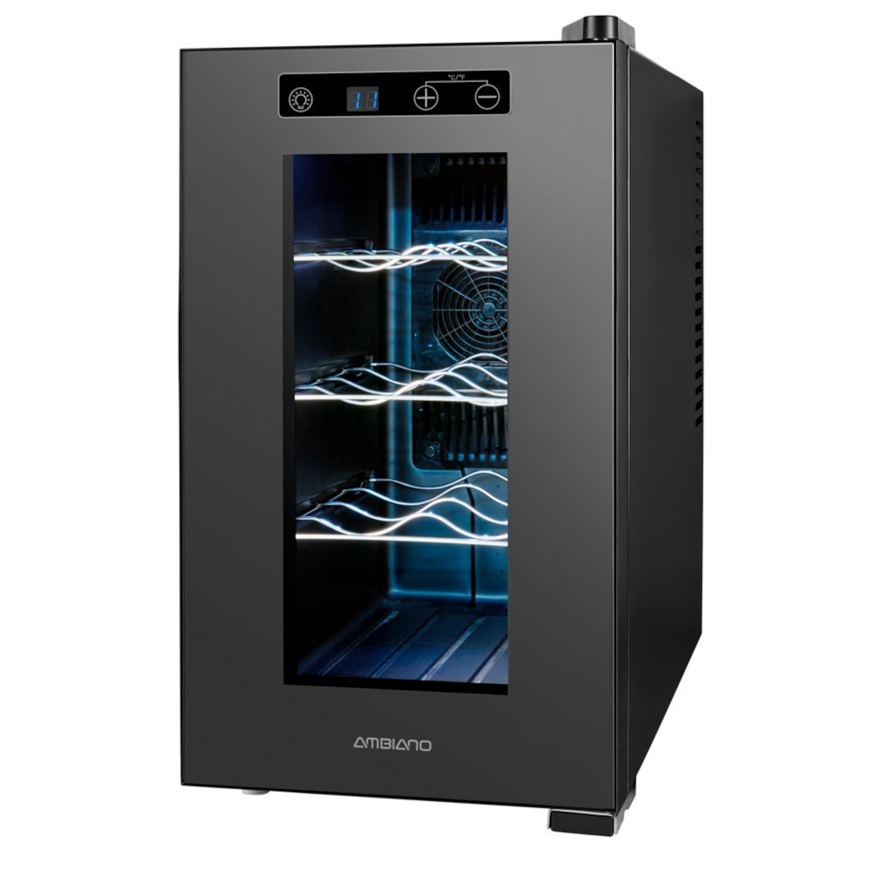 MEDION® LIFE® Weintemperierschrank MD 37430, regulierbare Temperatur zwischen 7°C-18°C, Nutzinhalt 21L (ca. 8 Flaschen)