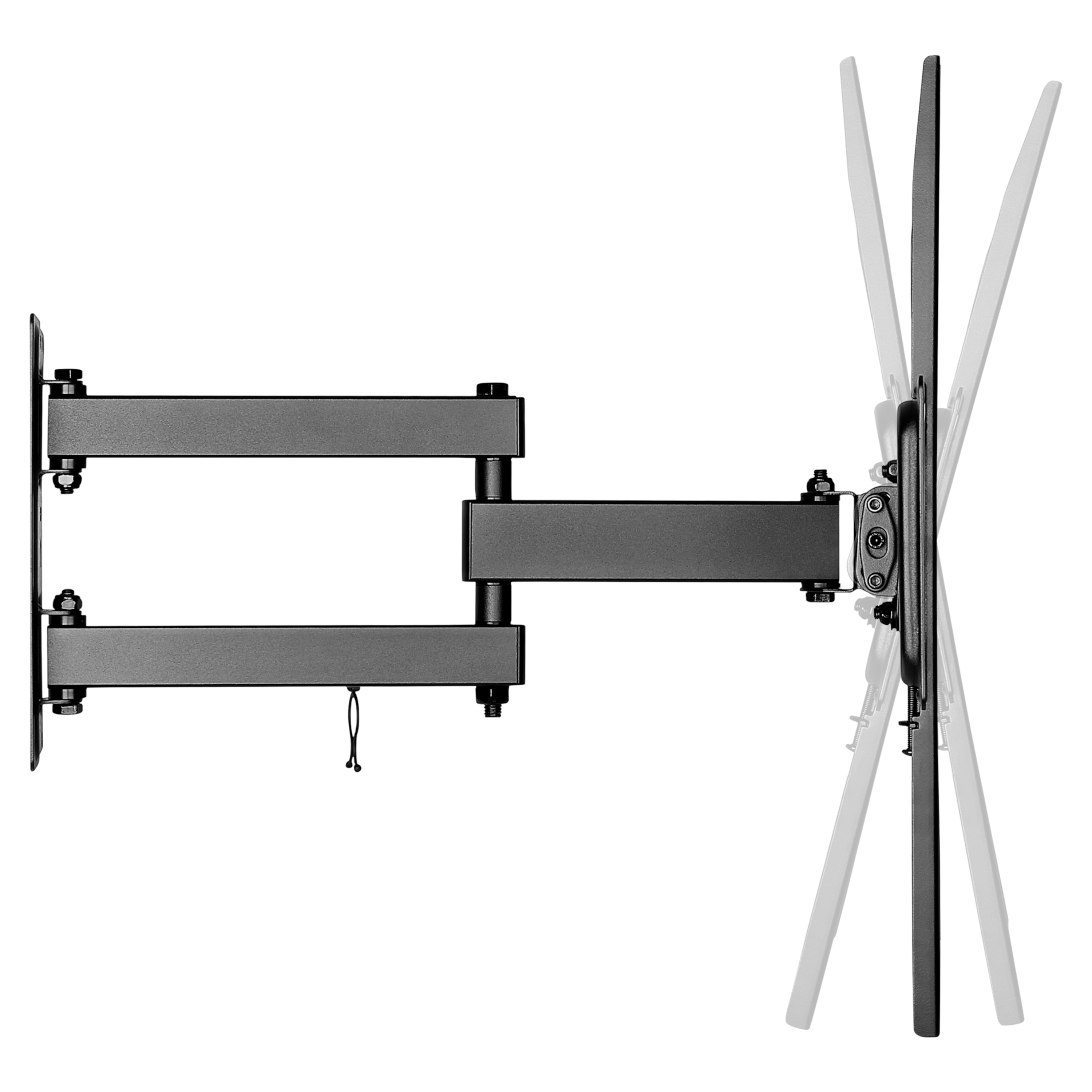 GOOBAY Basic FULLMOTION (M) Wandhalterung, für Fernseher von 81-140 cm (32''-55''), vollbewegliches Doppelarmgelenk (schwenkbar und neigbar), max. Traglast 35 kg