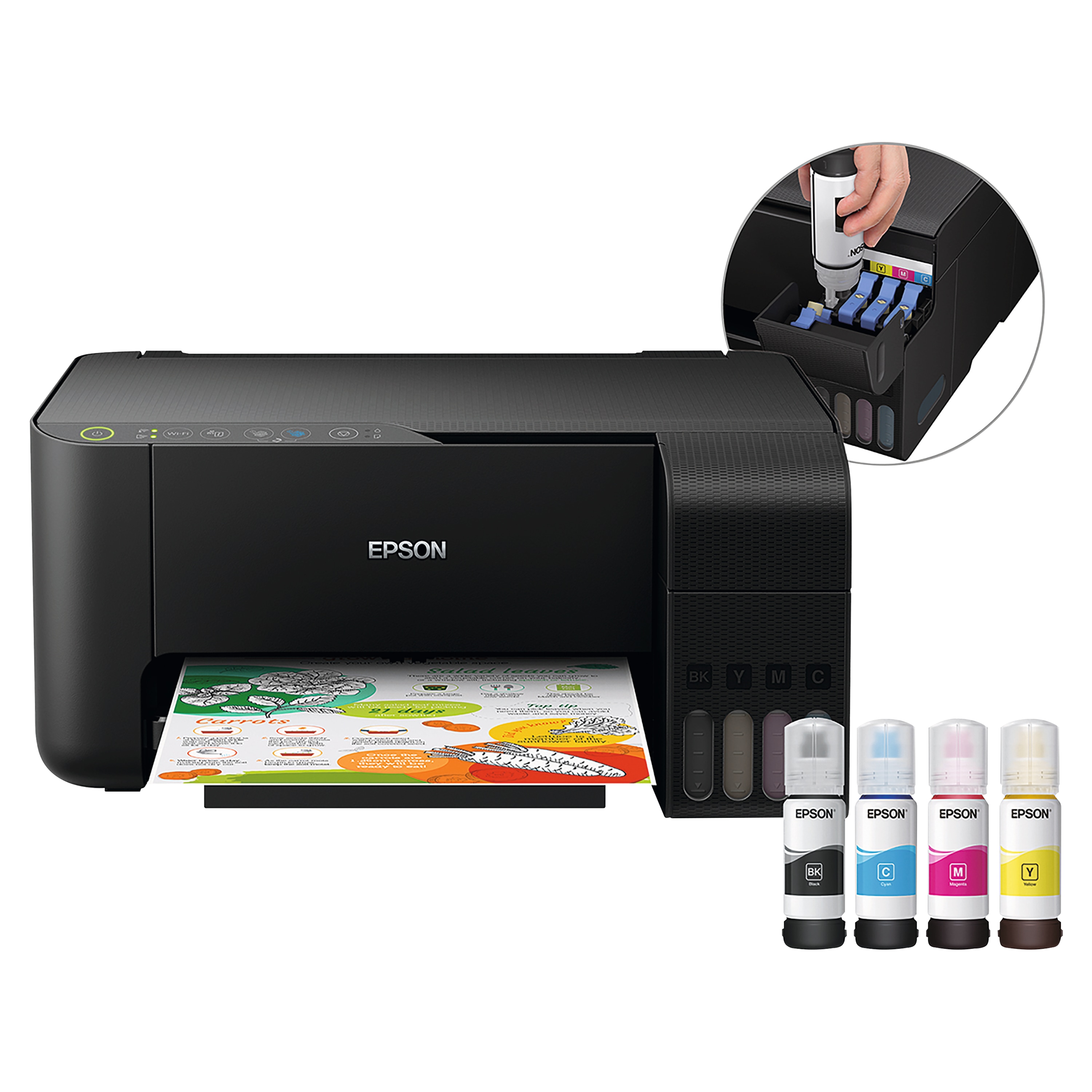 EPSON EcoTank ET-2710 3-in-1 Printer | WiFi | Apps | Printen, scannen en  kopiëren | MEDION.NL