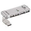 GOOBAY 4-voies USB 2.0 Hi-Speed Hub | pour connecter jusqu’à 4 périphériques USB avec un port USB | forme très compacte