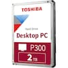 TOSHIBA P300 Desktop PC Hard Drive, interne HDD, 3,5'' Festplatte mit 2 TB Speicherkapazität, 7200 U/min, leistungsstark & zuverlässig