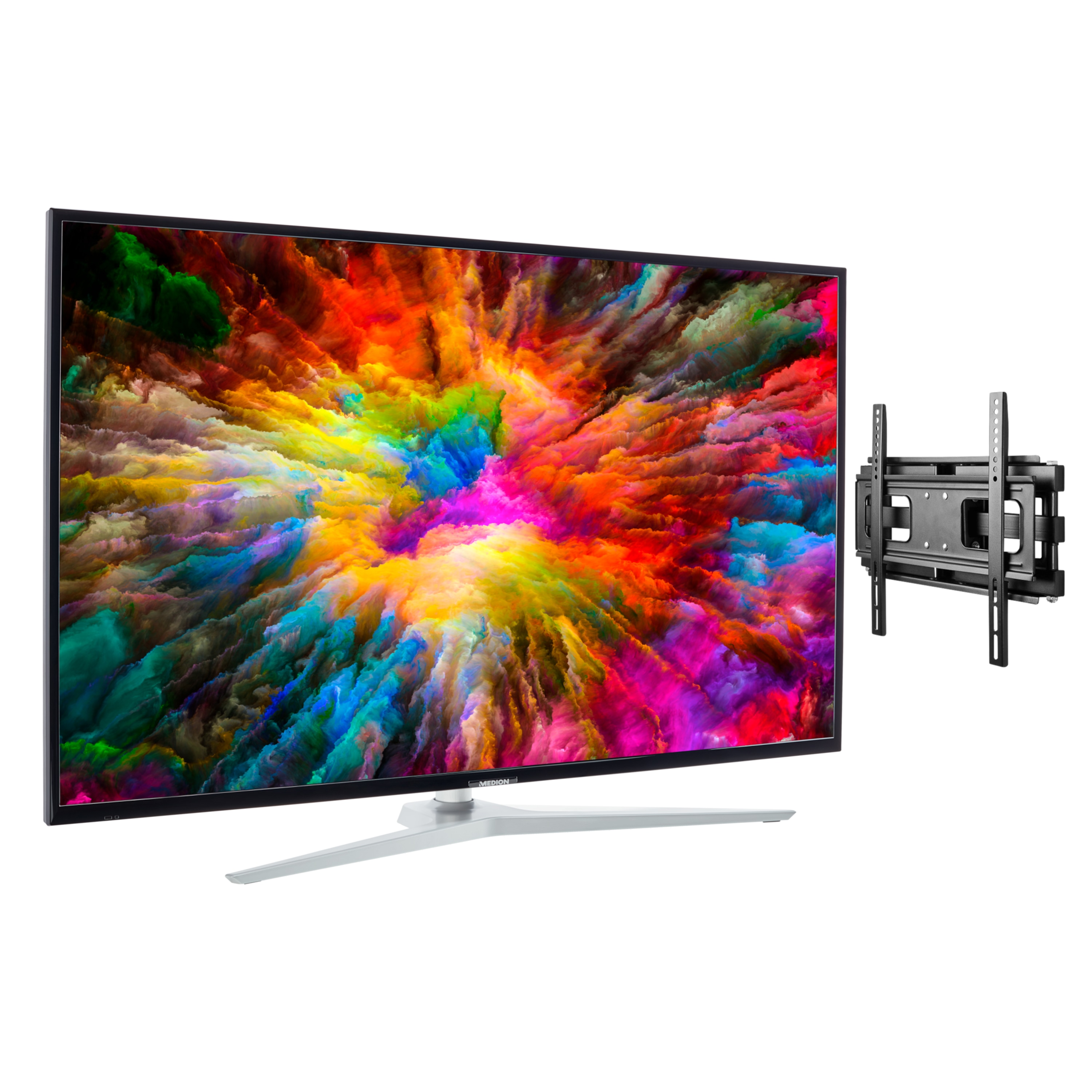 MEDION® LIFE® X15532 Smart-TV, 138,8 cm (55'') Ultra HD Display + Wandhalterung - ARTIKELSET