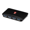 WENTRONIC 4 Port USB-HUB 3.0, Super Speed USB-Hub, Bis zu 5 Gb/s, Mit Ein-/Ausschalter, Plug & Play