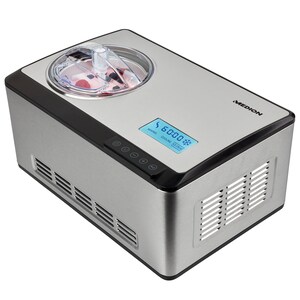 MEDION® Eismaschine MD 18883, Kapazität für 2 L Eis (Füllmenge: 1,2 L), selbstkühlend mit Kompressor, geeignet für die Zubereitung von Eiscreme, Frozen Yoghurt & Sorbet, LC Display & Sensor-Touch-Bedienfeld