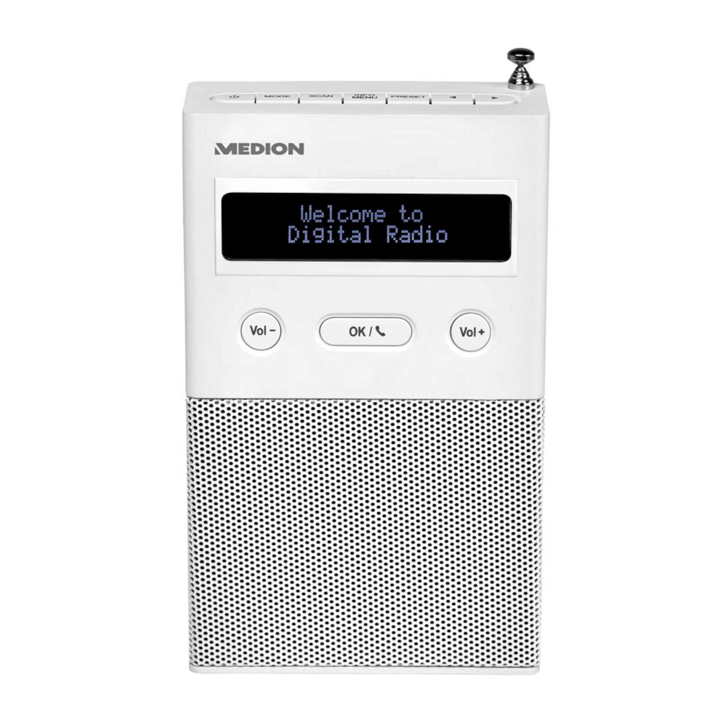 MEDION® LIFE® P65715 DAB+ Steckdosenradio mit Bluetooth®, LC-Display, 2 W RMS, DAB+, PLL-UKW, Radio Data System (B-Ware)