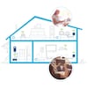 DEVOLO dlan® 1000 duo+ & 550 WiFi - Easy Home WLAN Starter Kit, integrierte Front-Steckdose, WiFi Move Technologie, kompaktes Design
