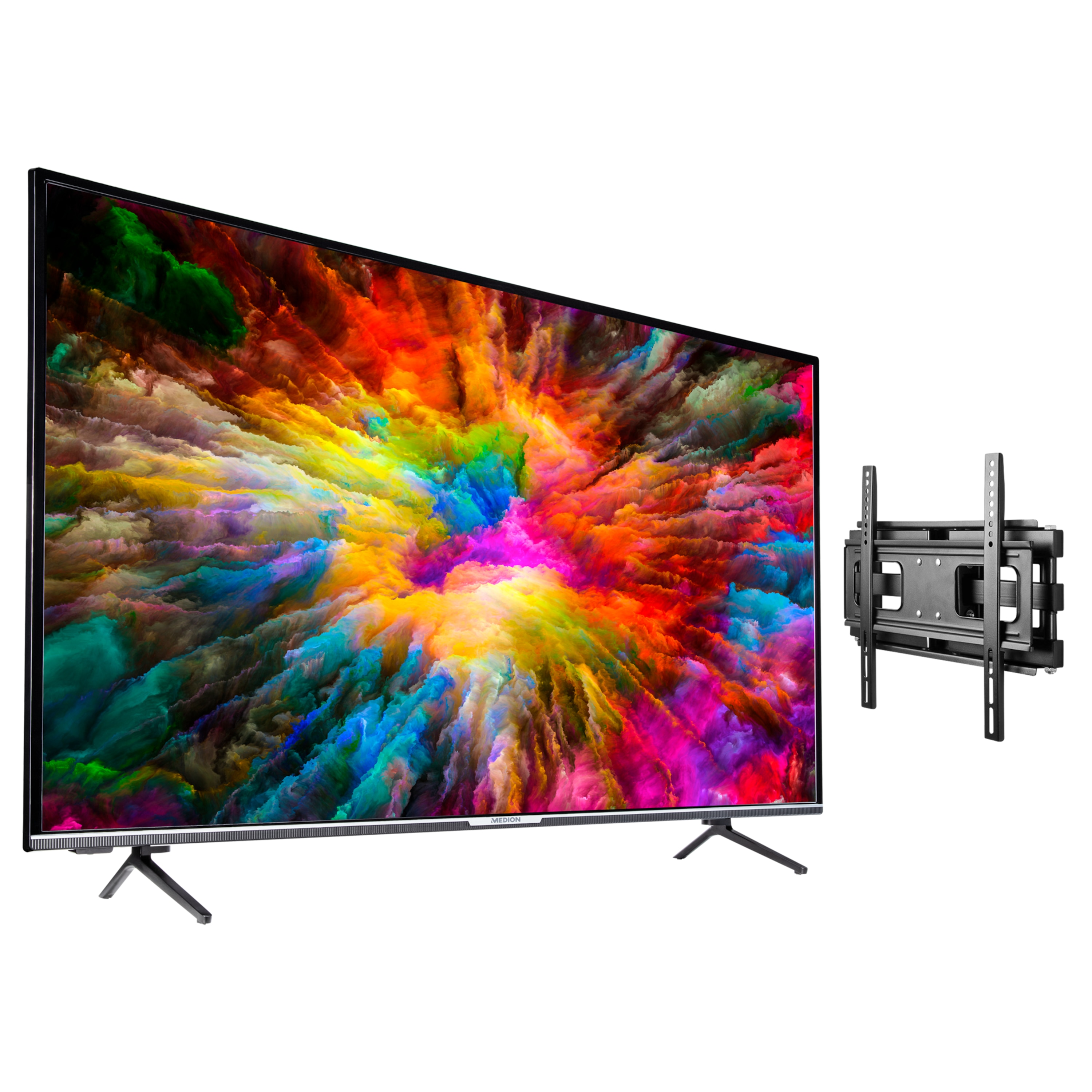 MEDION® LIFE® X14912 Smart-TV, 123,2 cm (49'') Ultra HD Display + Wandhalterung - ARTIKELSET