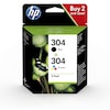 HP 304 Multipack Druckerpatronen, 2er-Pack Schwarz/Cyan/Magenta/Gelb, gestochen scharfe Texte in sattem Schwarz, Bilder und Grafiken in brillanten Farben