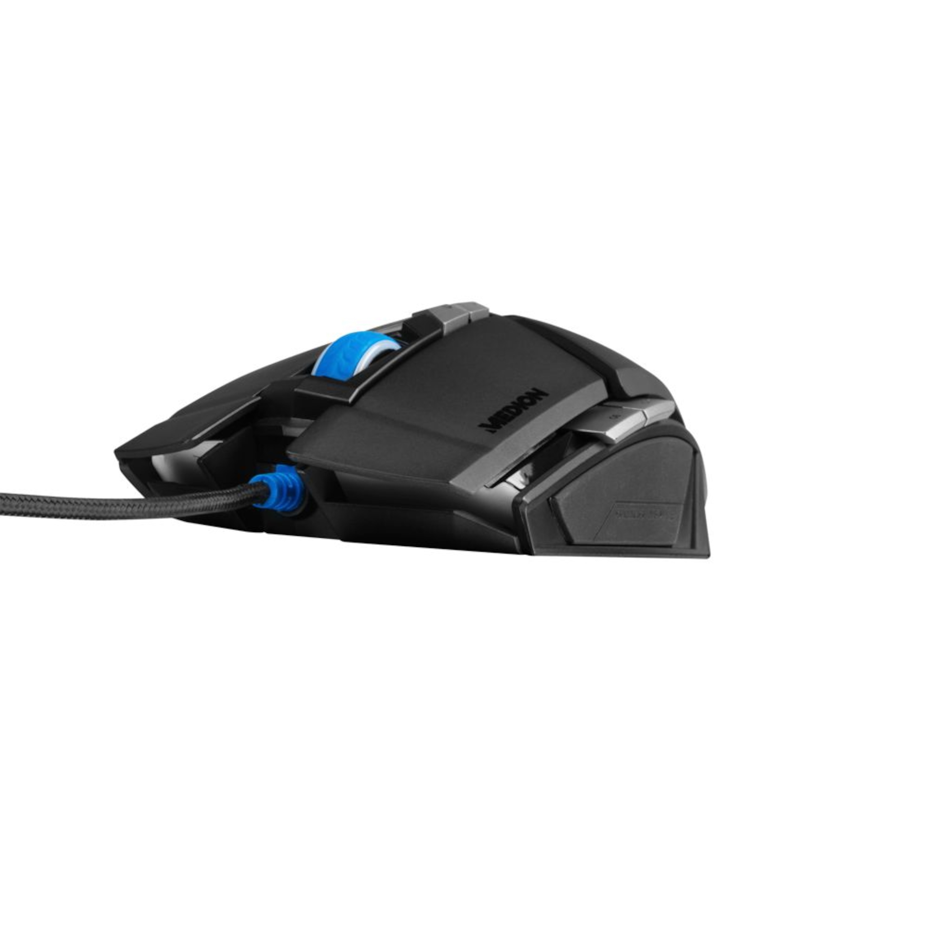 MEDION® ERAZER® X81044 Gaming Maus, Laser Sensor, 7 OMRON Maustasten, beleuchtetes Scrollrad, bis zu 8000 dpi, kabelgebunden