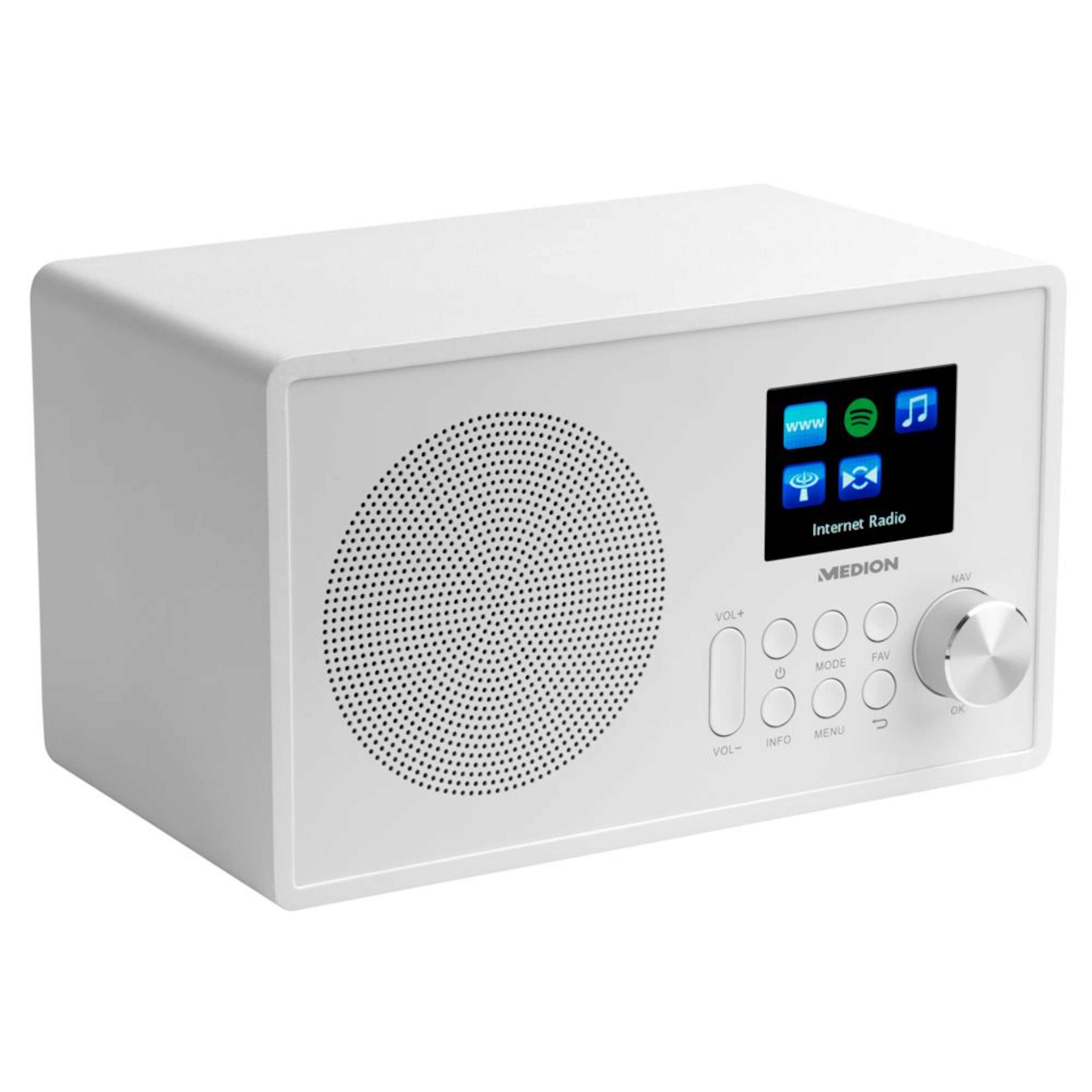 MEDION® LIFE® E85080 Internetradio, farbiges 6,1 cm (2,4'') TFT-Display, Empfang von über 25.000 Internetradiosendern, WLAN, DLNA, Spotify®-Connect, 1 x 10 W RMS  (B-Ware)