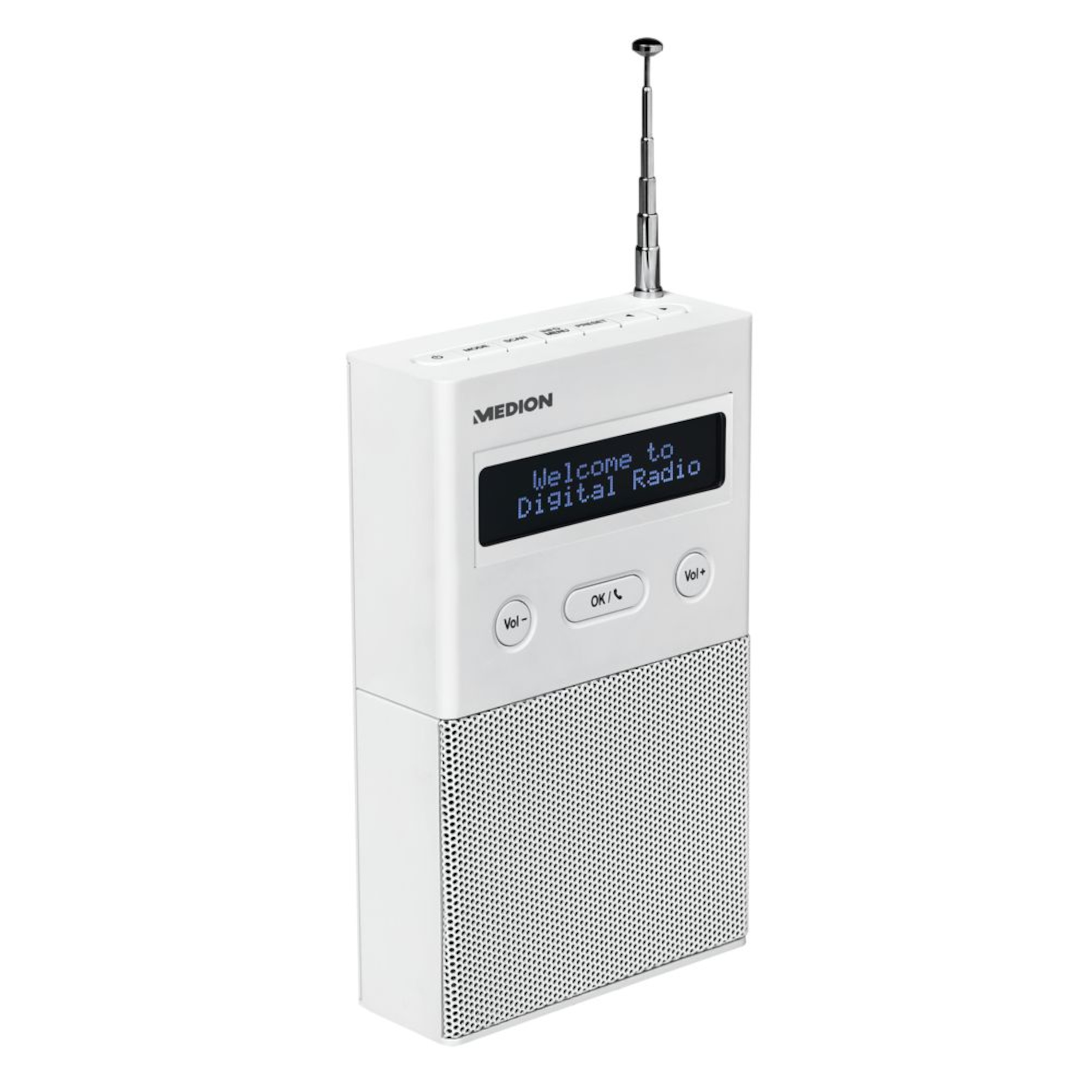MEDION® LIFE® P65715 DAB+ Steckdosenradio mit Bluetooth®, LCD-Display, 2 W RMS, DAB+, PLL-UKW, Radio Data System