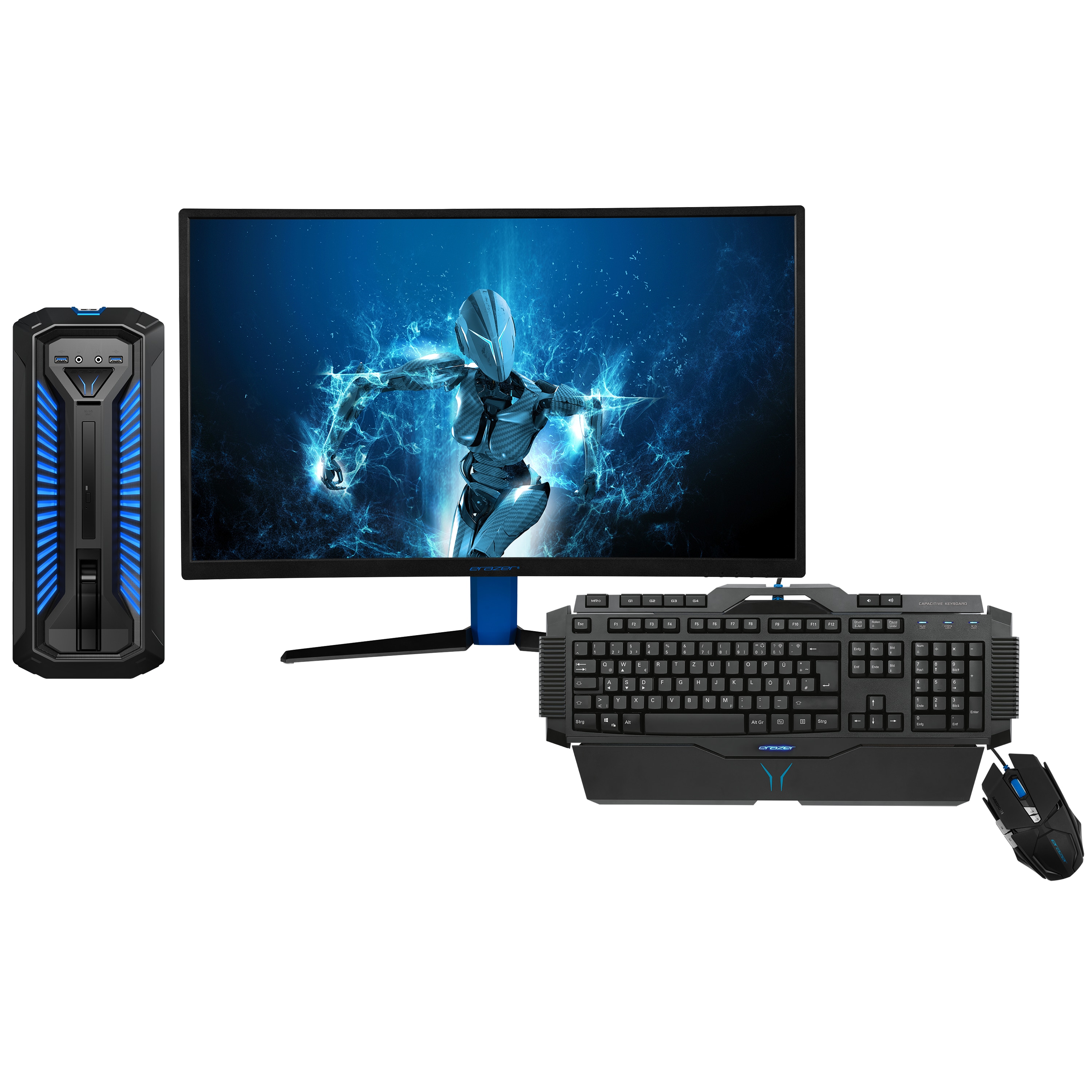 MEDION Gaming Bundle inkl. ERAZER® X67105, Intel® Core™ i5-9400, Windows 10 Home, GTX 1050 Ti, 256 GB PCIe SSD, 16 GB RAM, Gaming PC + 27´´ Curved Gaming Monitor X57425, Maus X81044, Tastatur X81025 MEDION Gaming Bundle inkl. ERAZER® X67105, Intel® Core™ i5-9400, Windows 10 Home, GTX 1050 Ti, 256 GB PCIe SSD, 16 GB RAM, Gaming PC + 27´´ Curved Gaming Monitor X57425, Maus X81044, Tastatur X81025